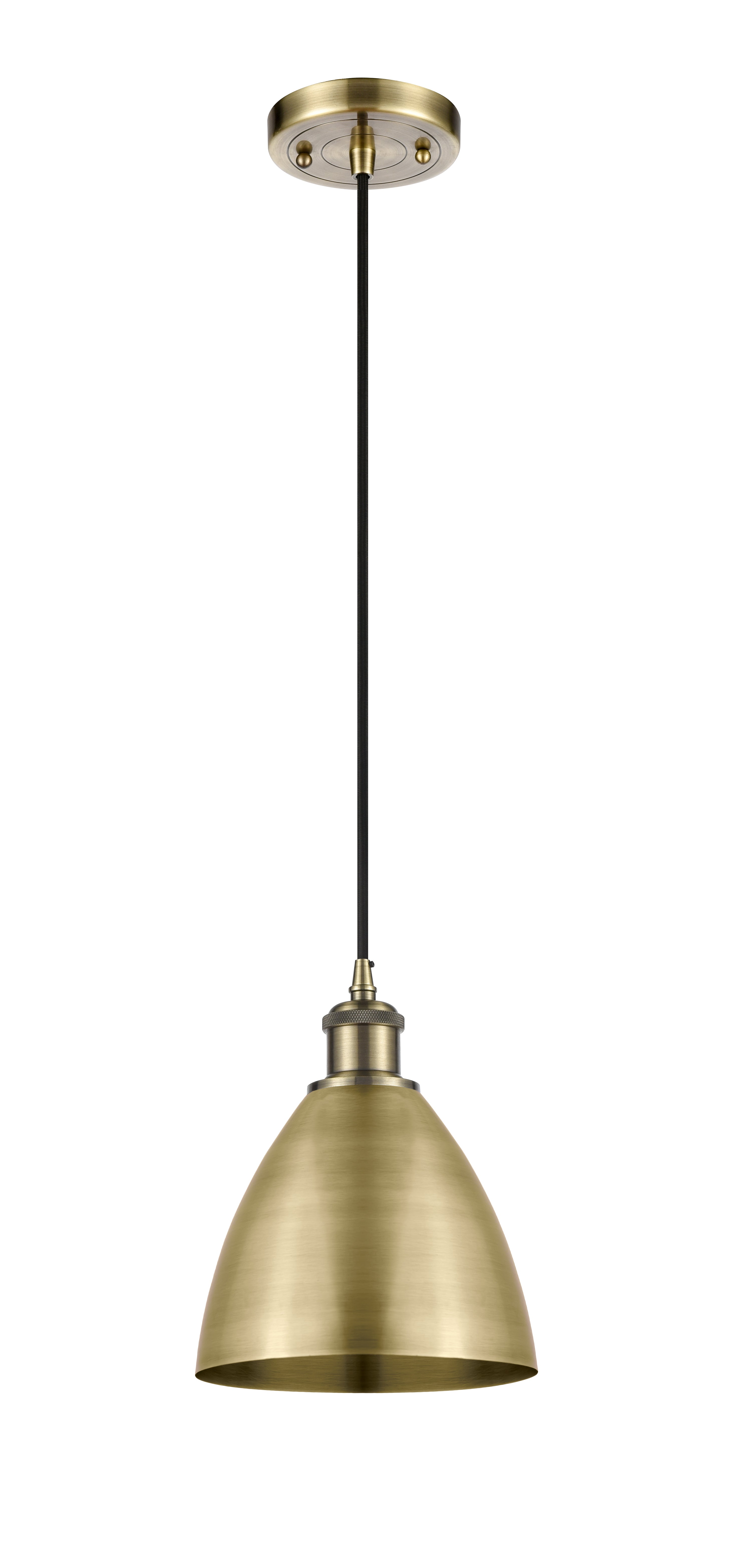 Ballston Mini Pendant Antique Brass Eight