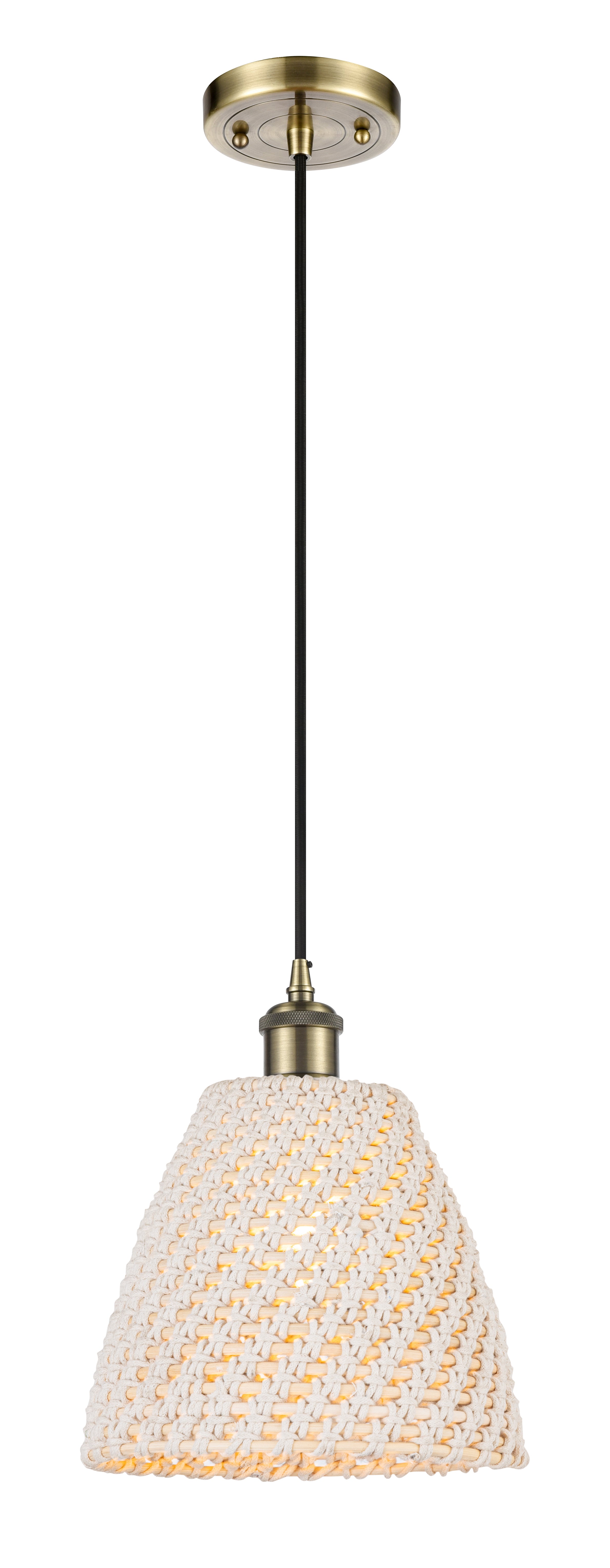 Ballston Mini Pendant Antique Brass Finish