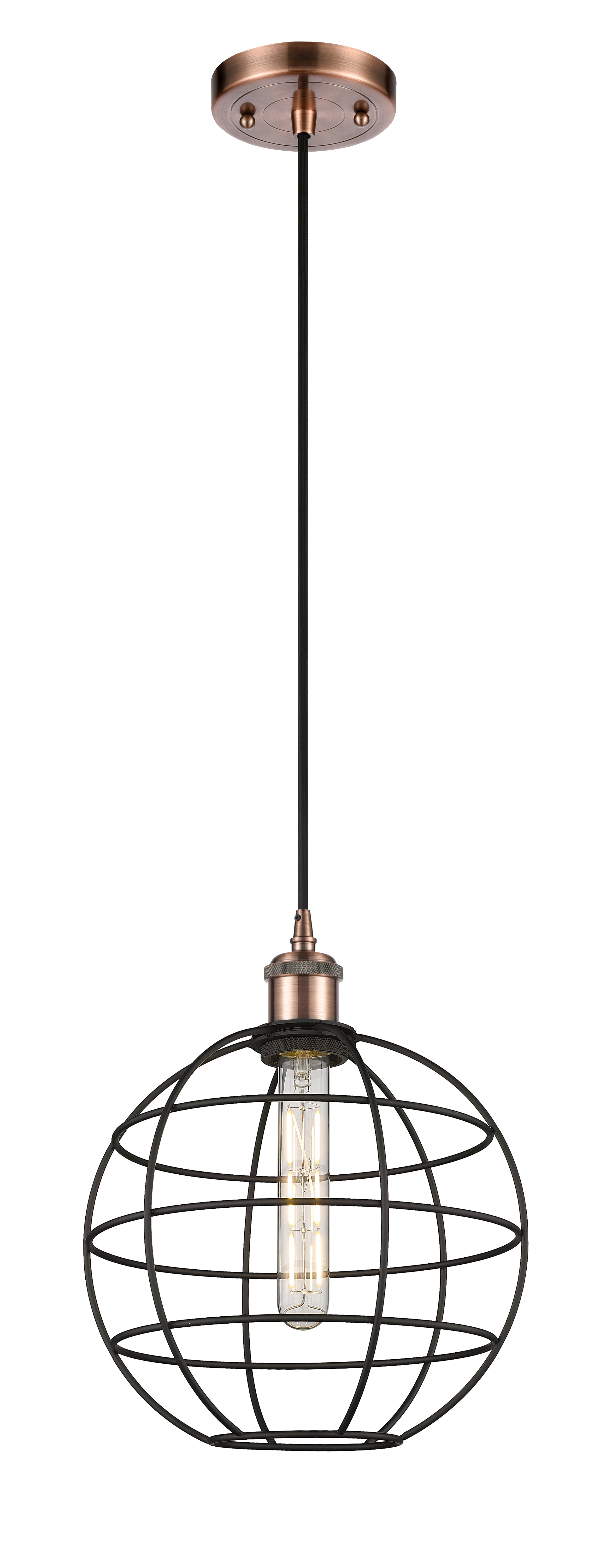 Ballston Mini Pendant Antique Brass 10 Inch
