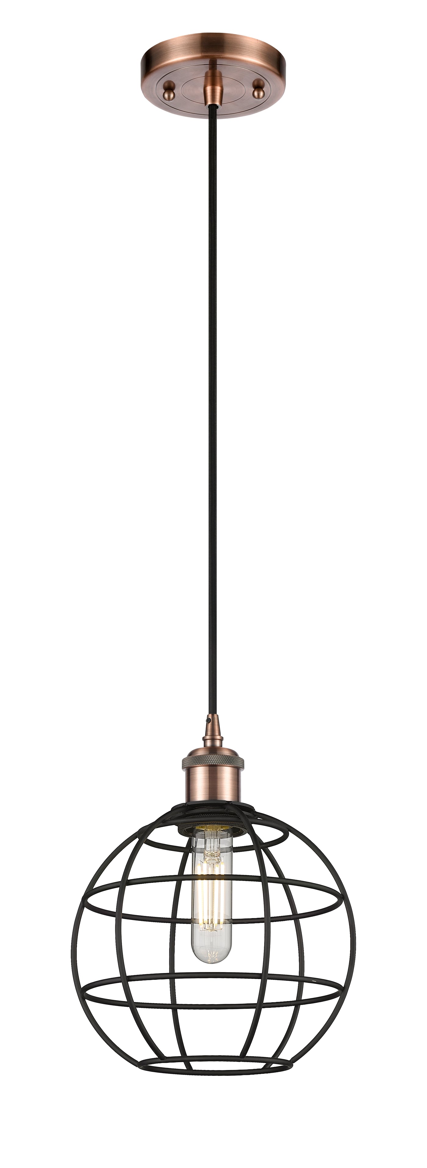 Ballston Mini Pendant Antique Brass Dimmable
