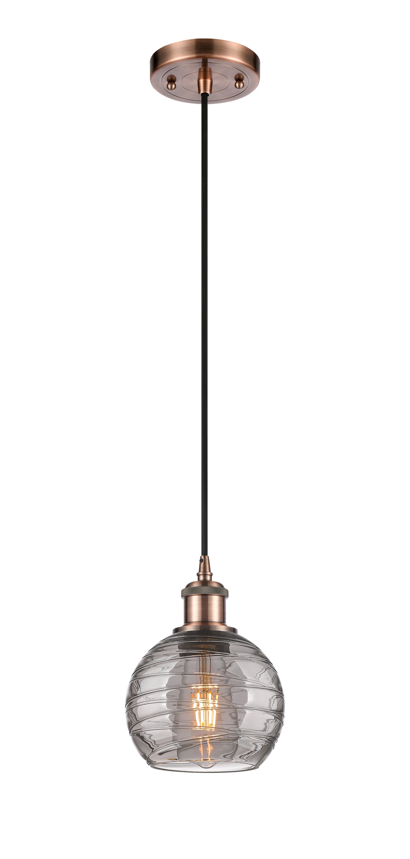 Ballston Mini Pendant Antique Brass Finish