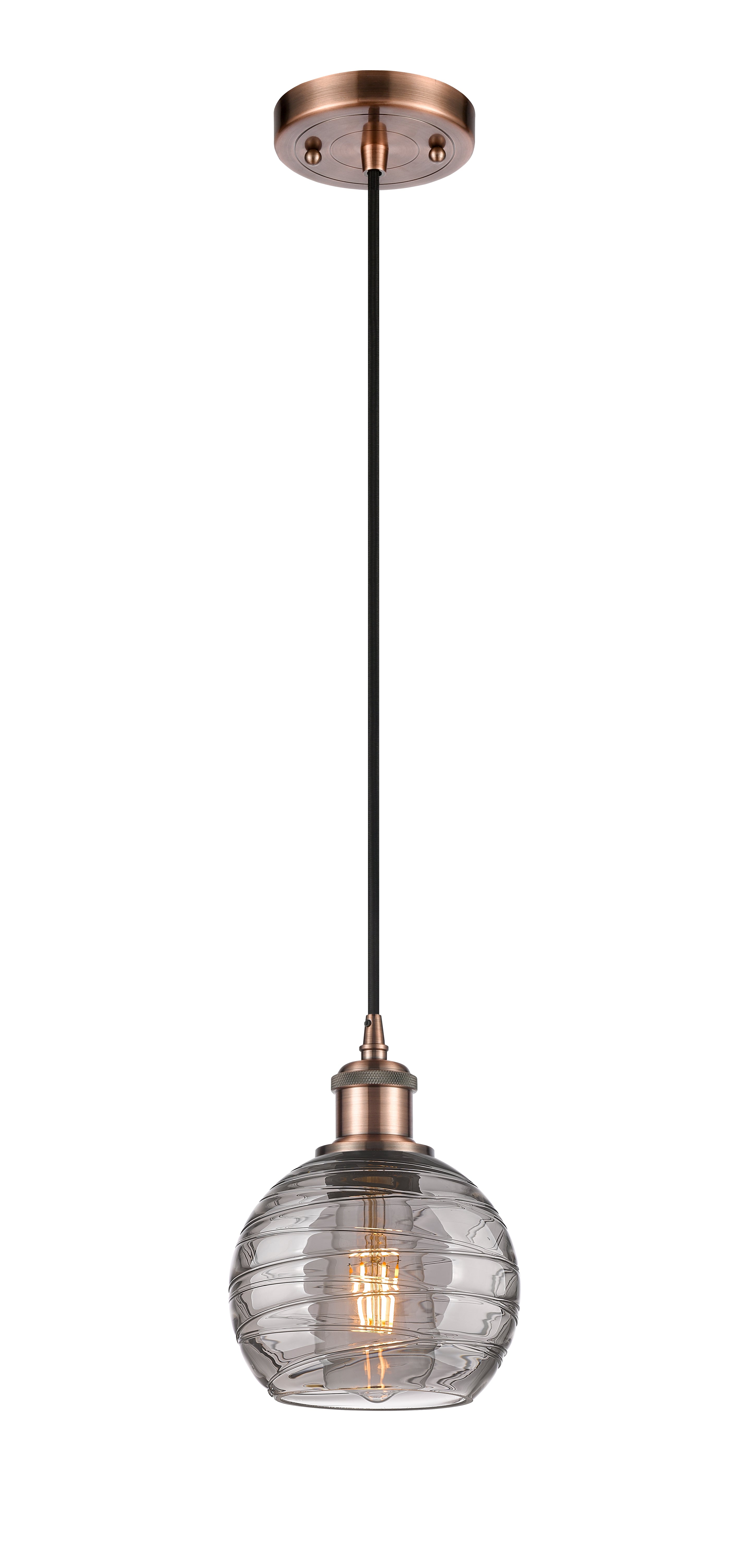 Ballston Mini Pendant Antique Brass Finish