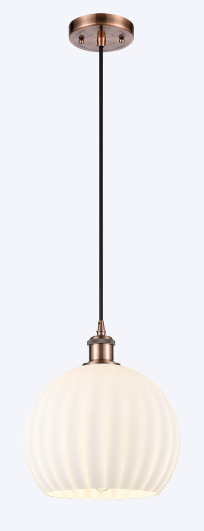 Ballston Mini Pendant Antique Brass 10 Inch