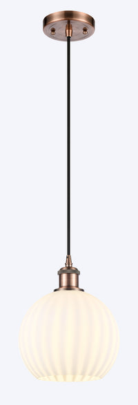 Ballston Mini Pendant Antique Brass 8 Inch