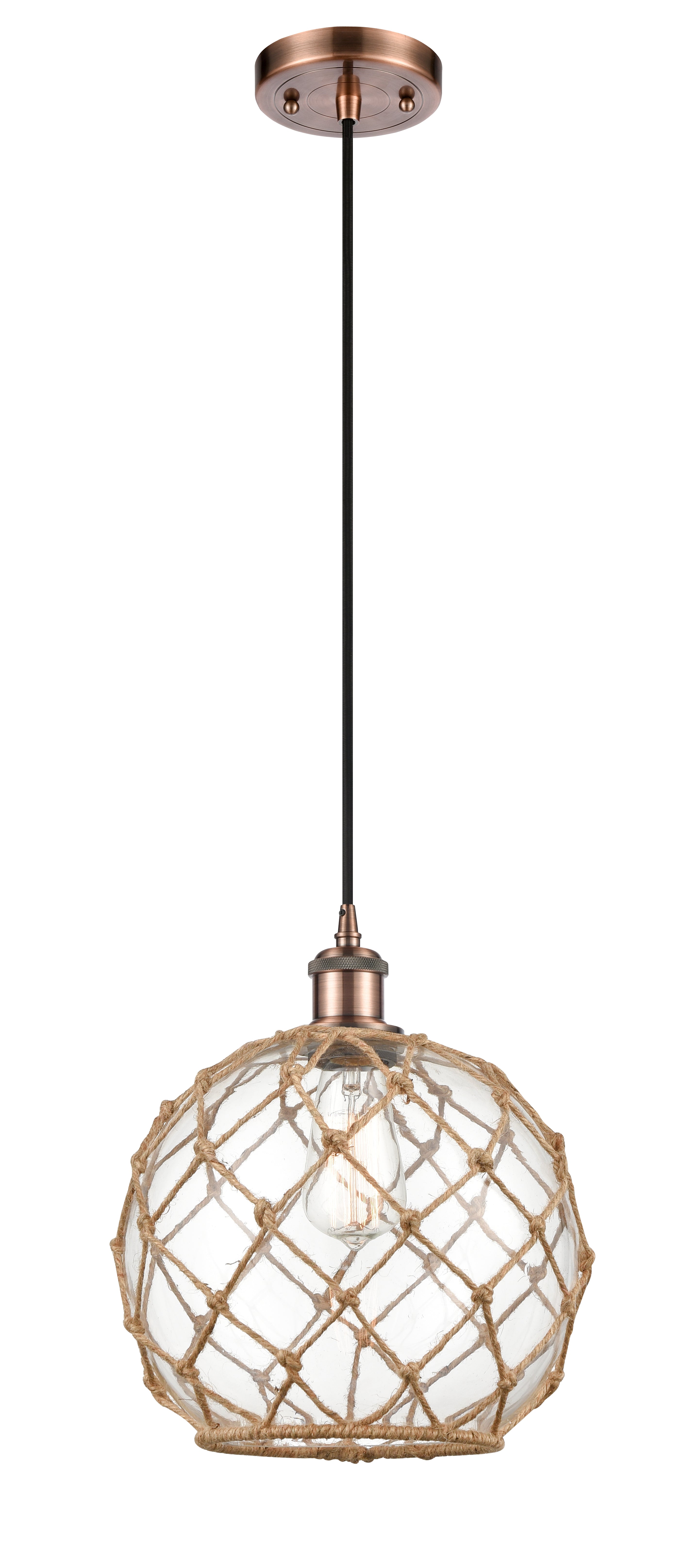 Ballston Mini Pendant Antique Brass Finish