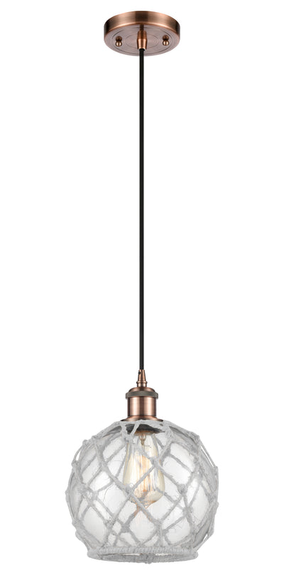 Ballston Mini Pendant Antique Brass 8 Inch