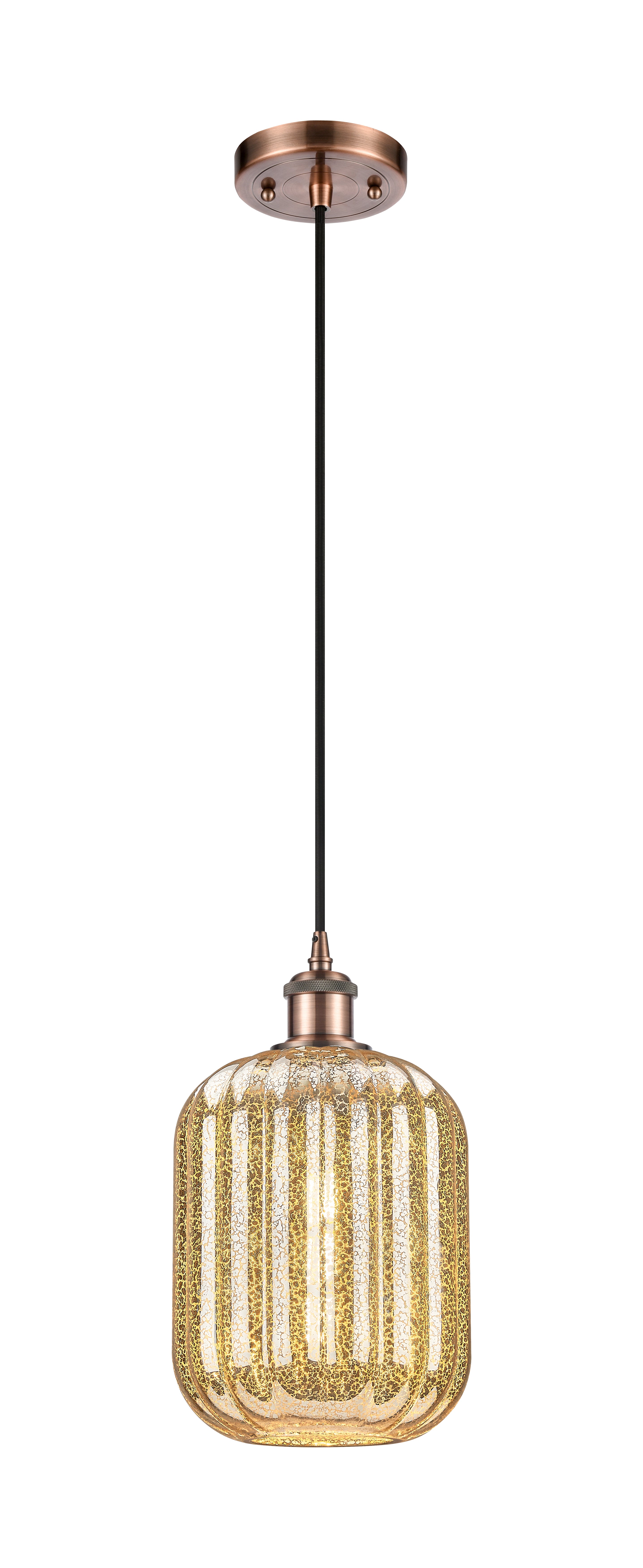 Ballston Mini Pendant Antique Brass Finish