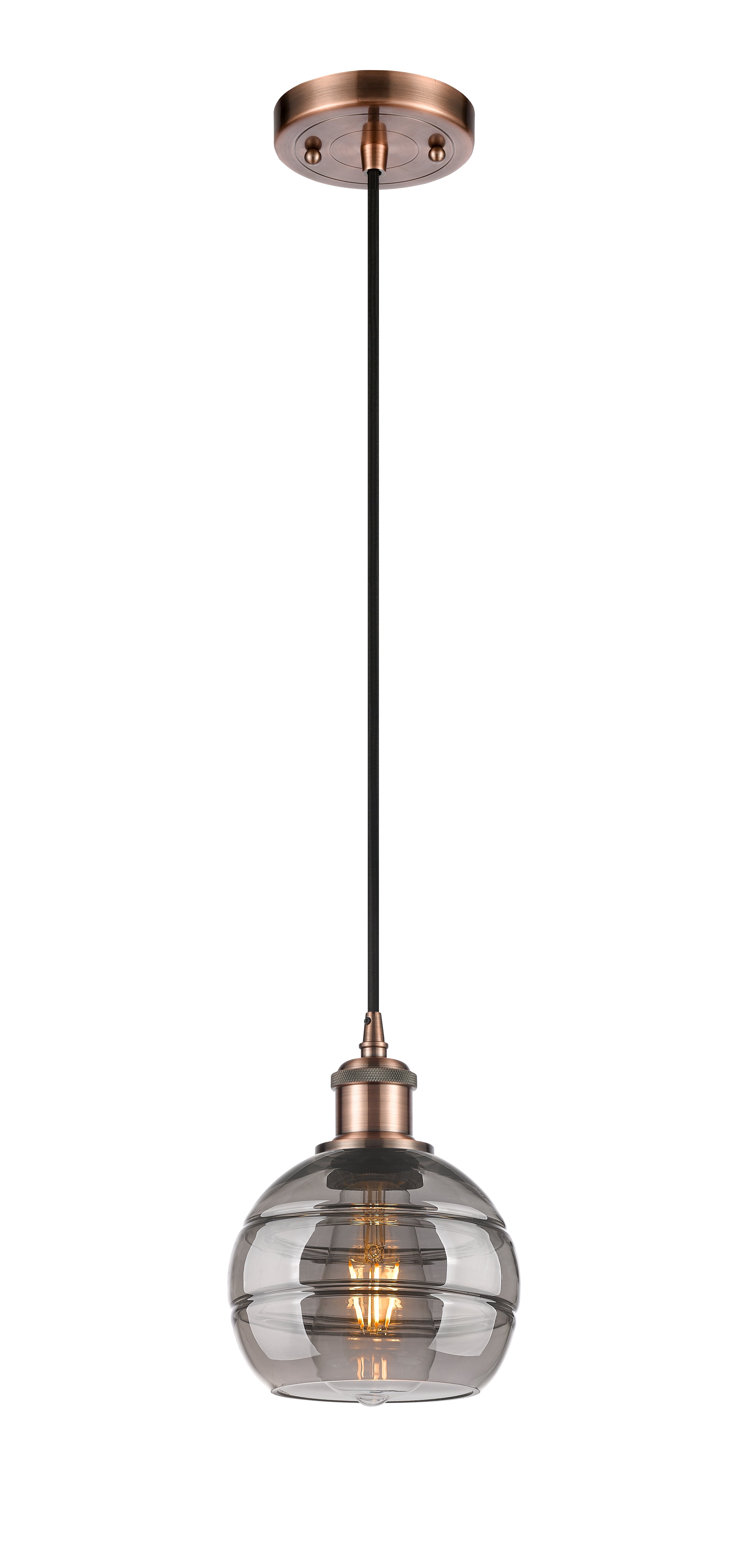 Ballston Mini Pendant Antique Brass Finish