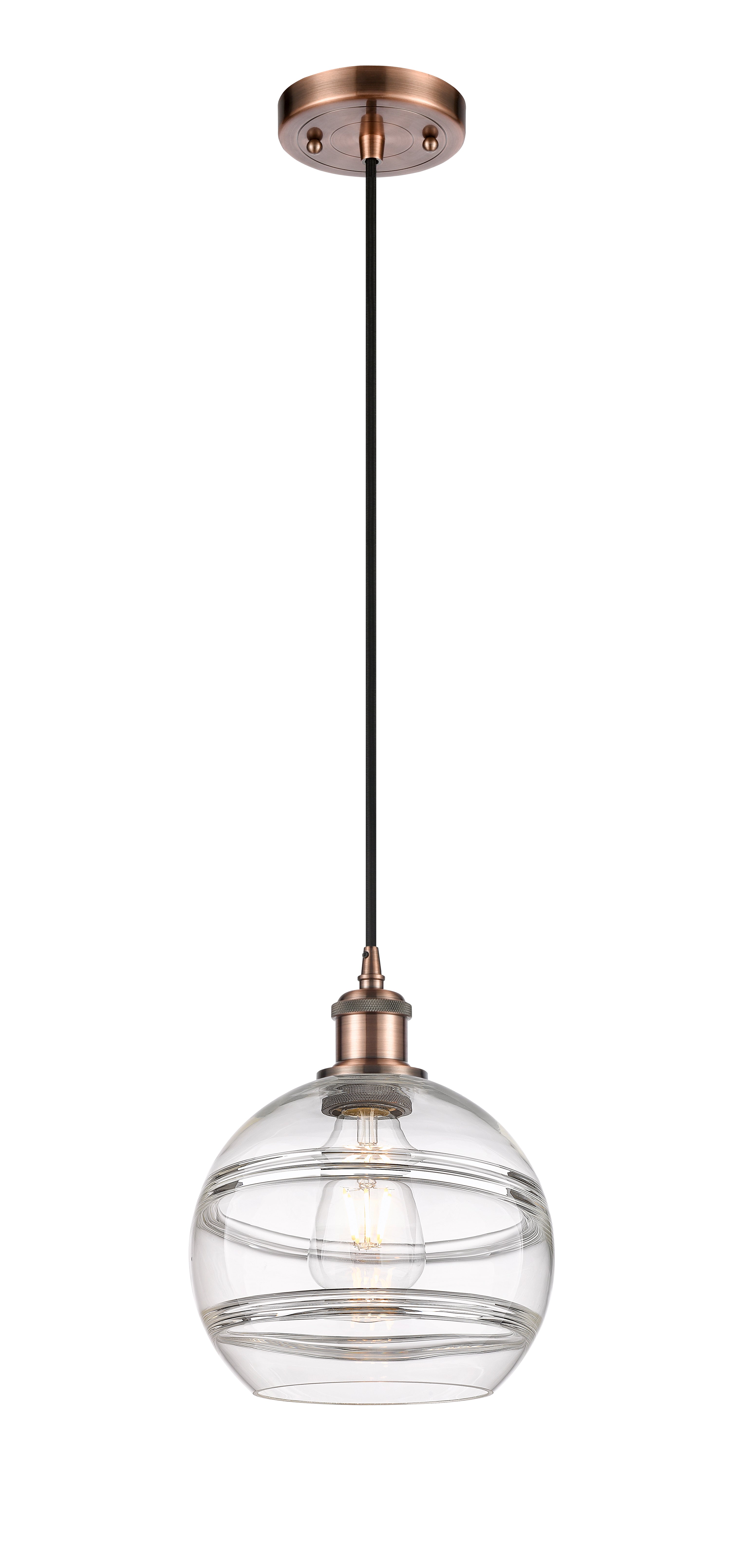 Ballston Mini Pendant Antique Brass Finish