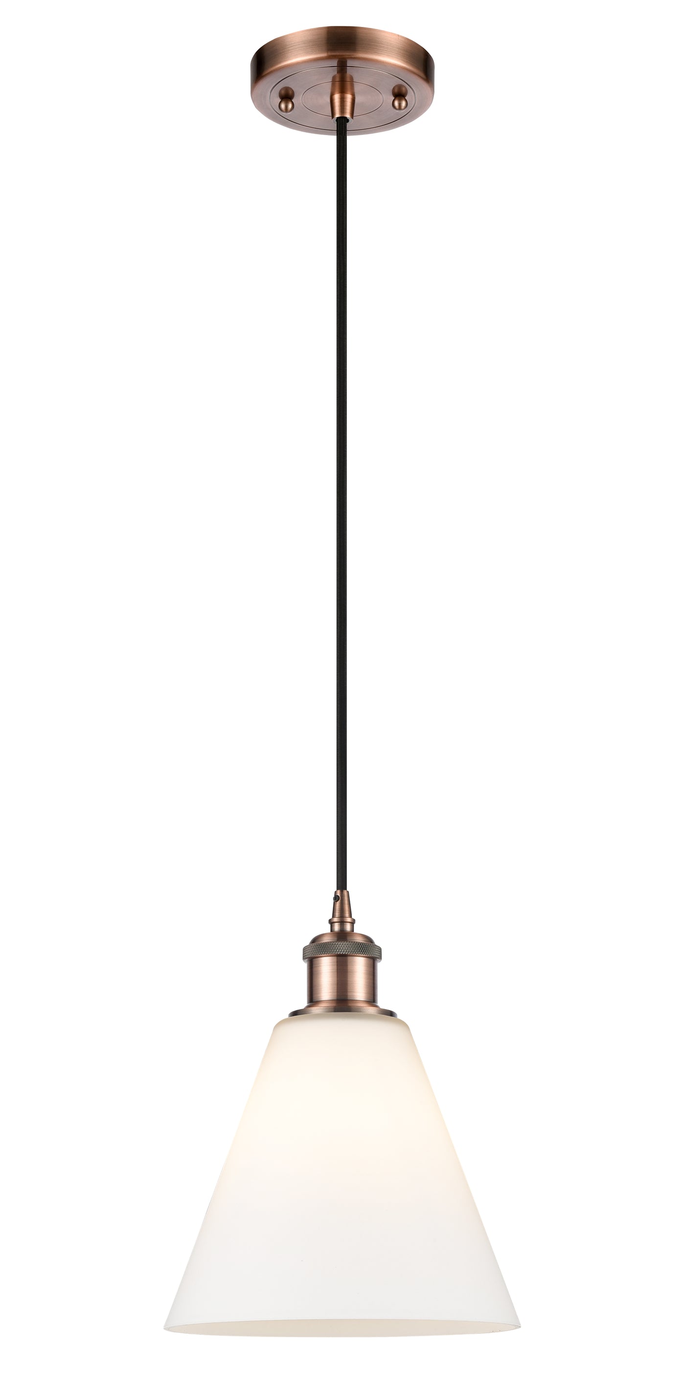 Ballston Mini Pendant Antique Brass Glass