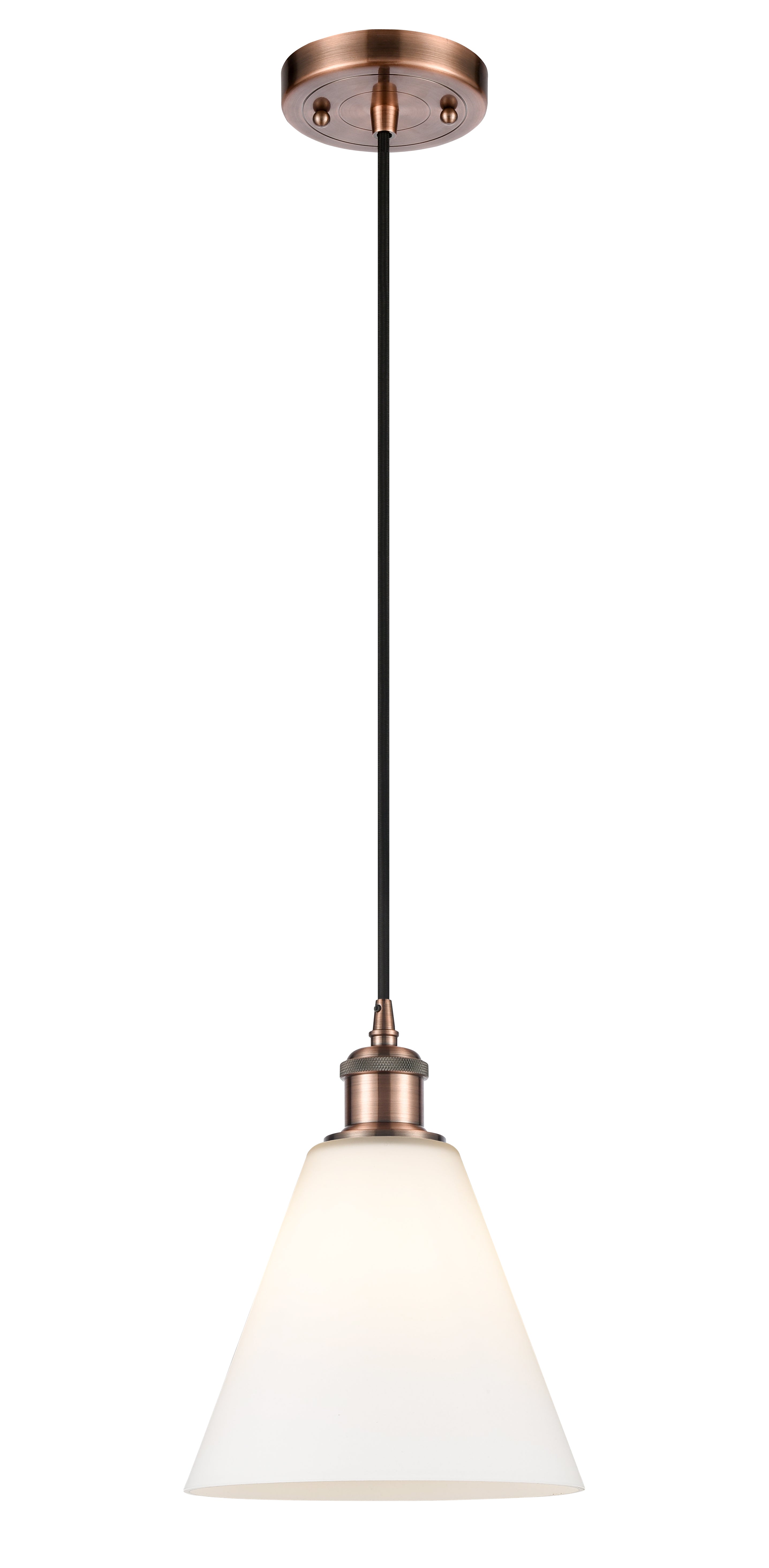 Ballston Mini Pendant Antique Brass Glass