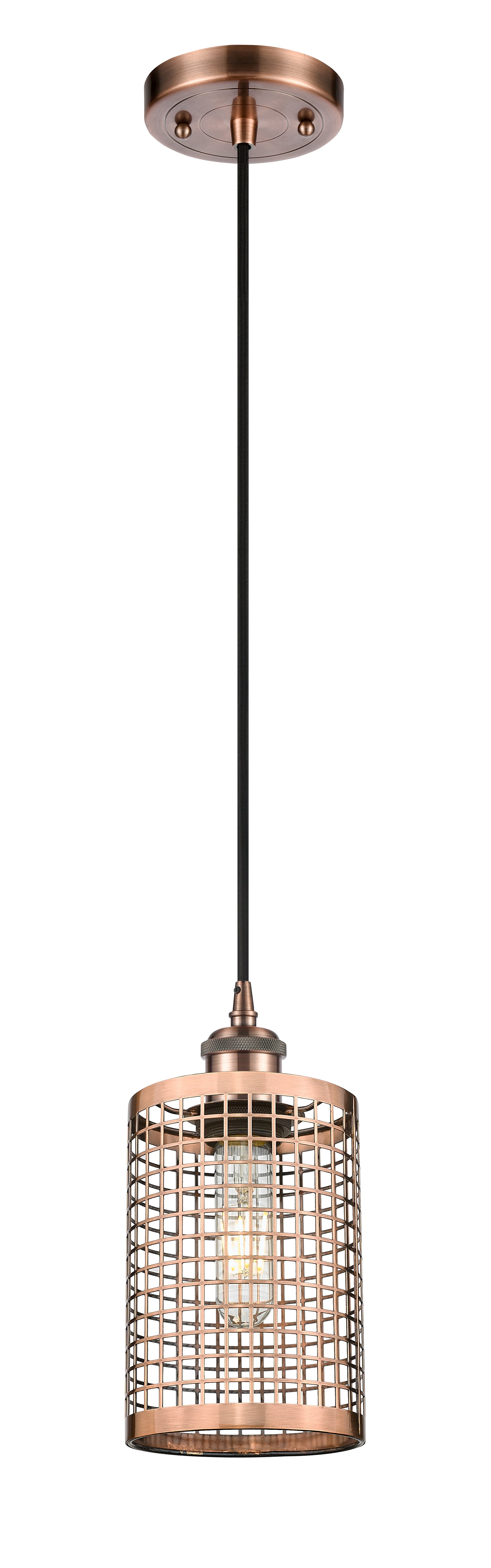 Ballston Mini Pendant Antique Brass Finish