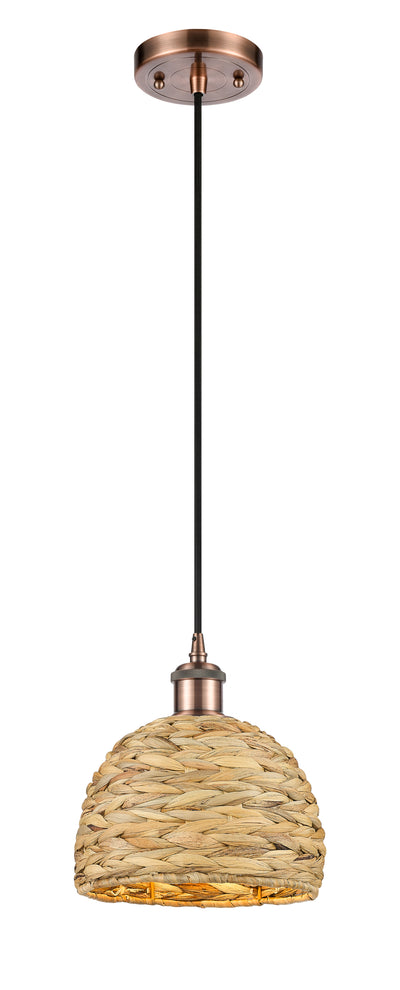 Ballston Mini Pendant Antique Brass Woven