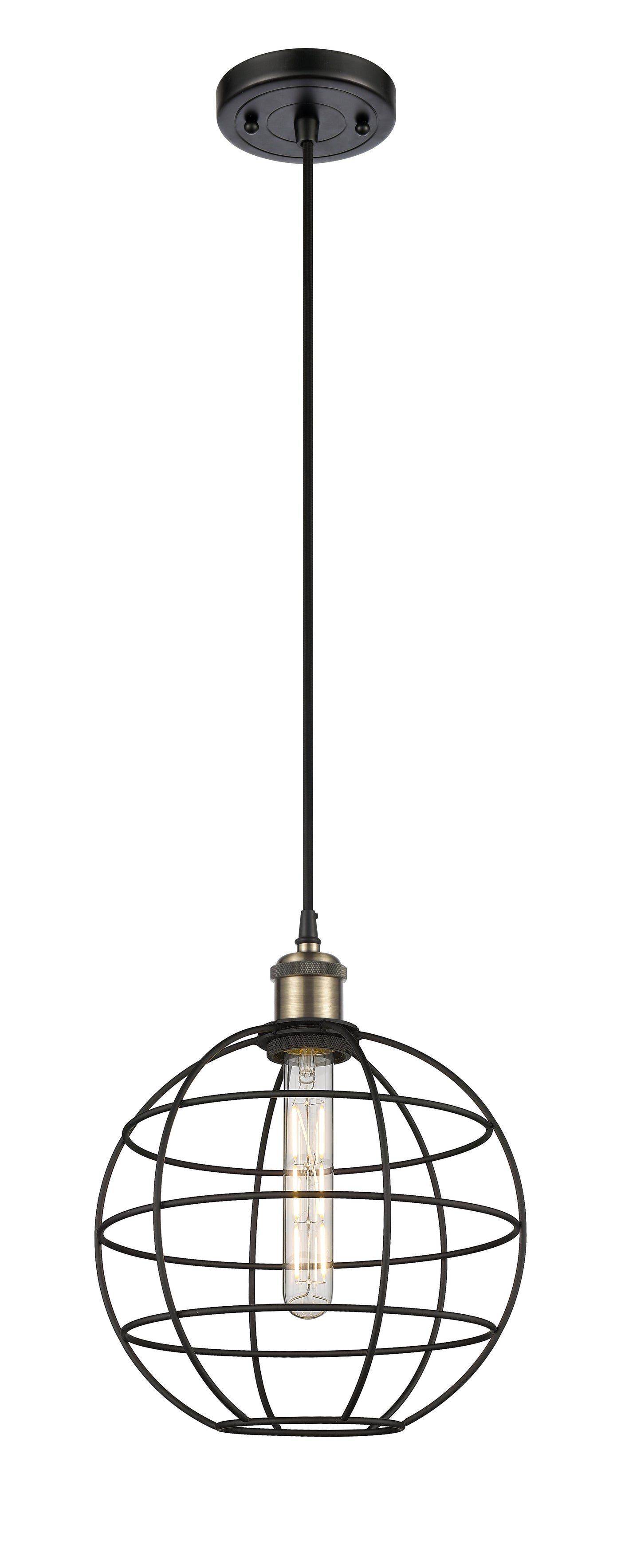 Ballston Mini Pendant Antique Brass 10 Inch