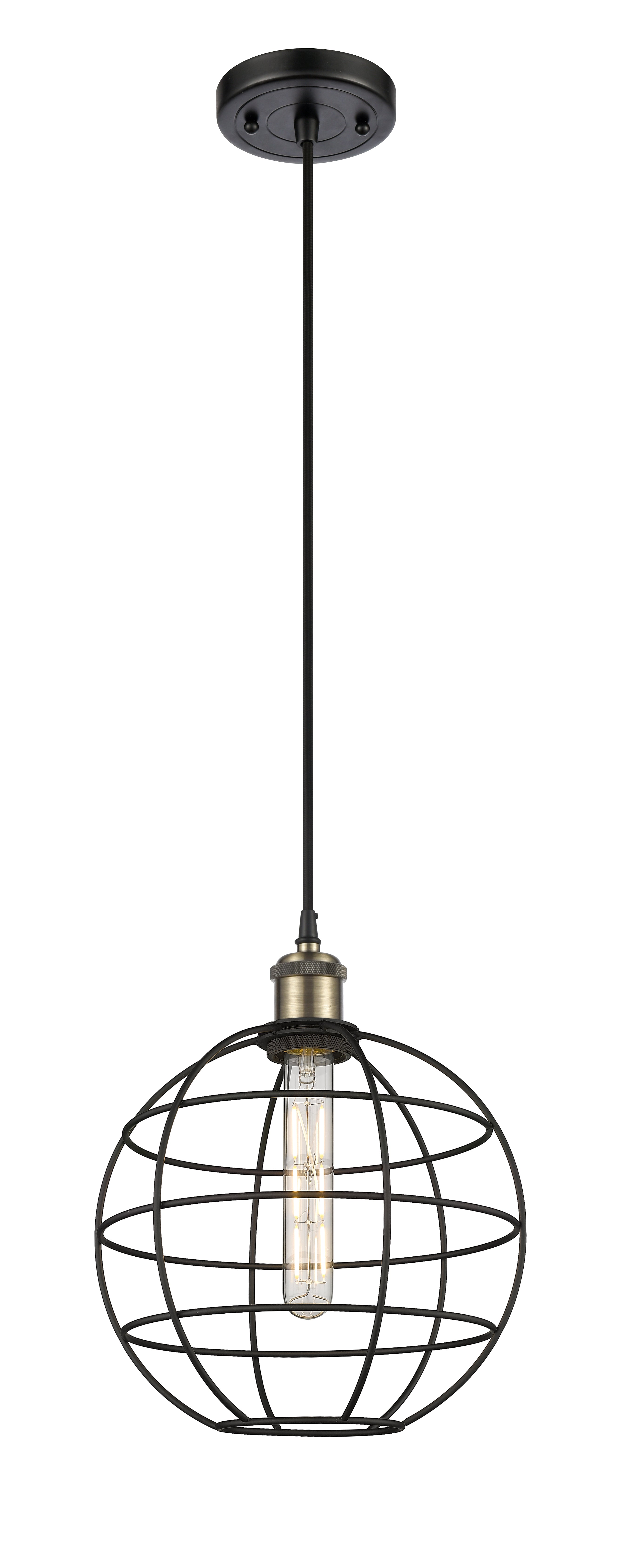 Ballston Mini Pendant Antique Brass 10 Inch