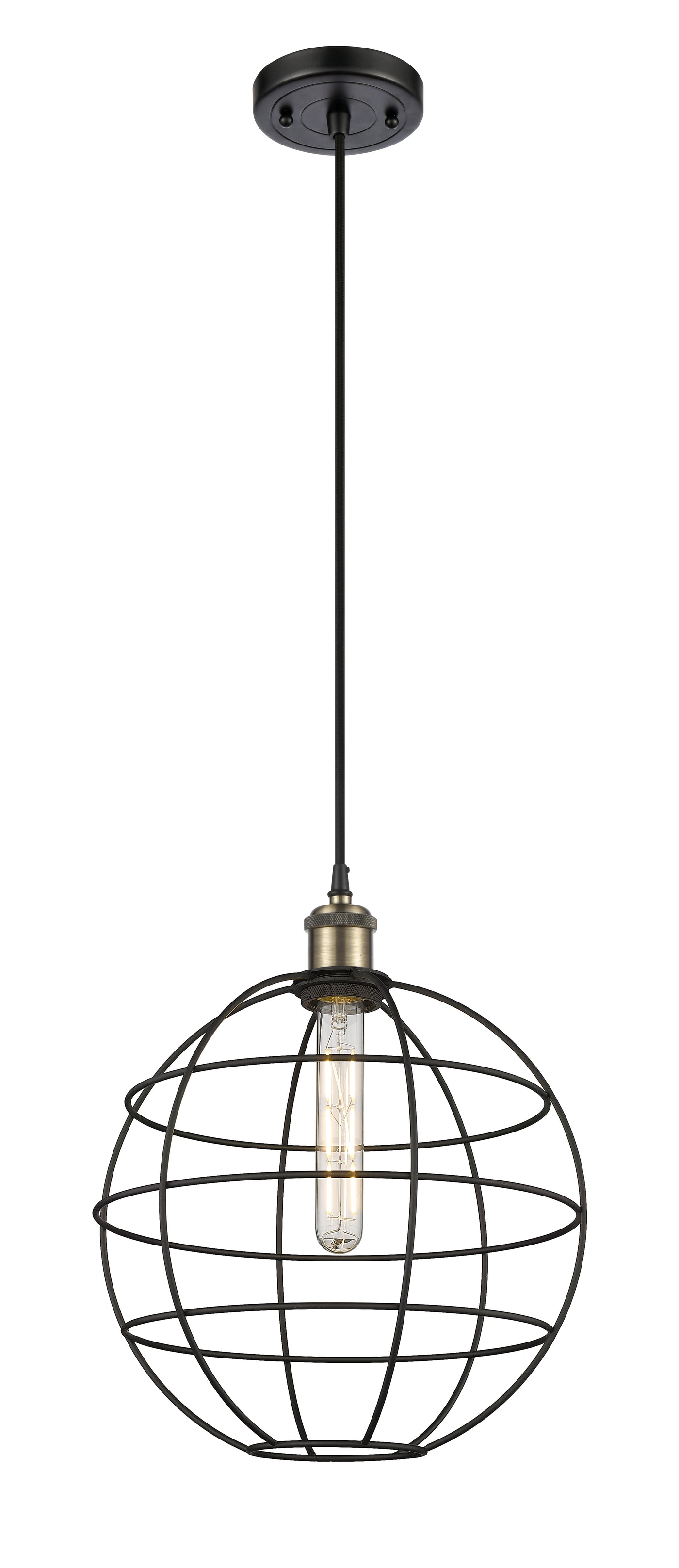 Ballston Mini Pendant Antique Brass Finish