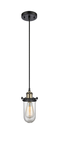 Austere Mini Pendant Black Antique Brass