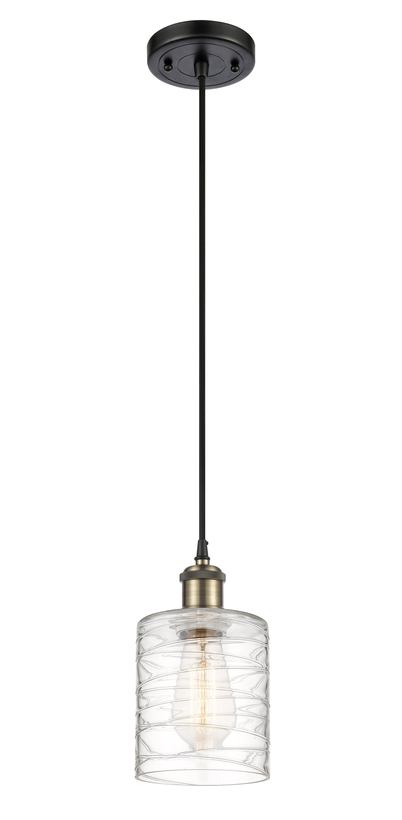 Ballston Mini Pendant Antique Brass Finish
