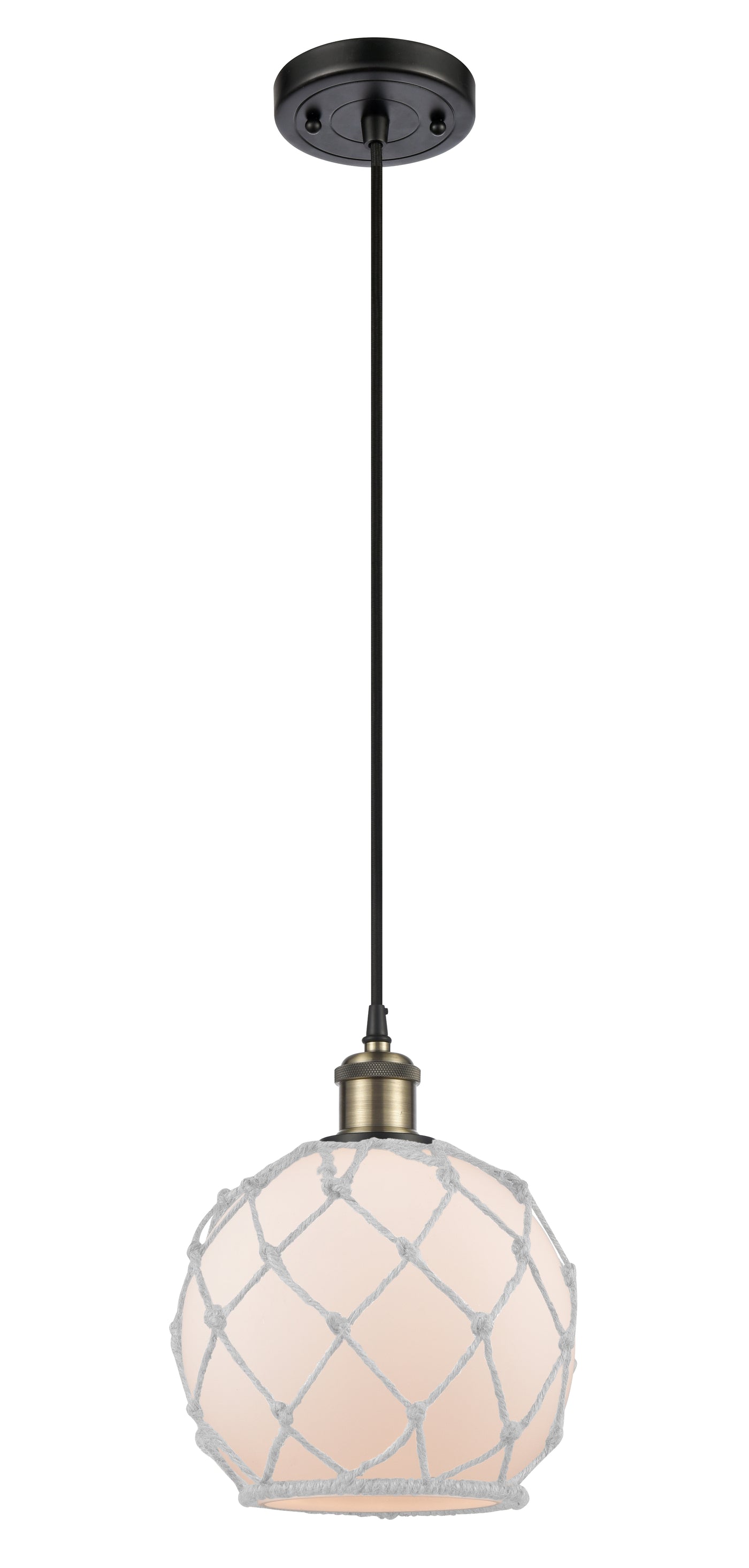Ballston Mini Pendant Antique Brass 8 Inch