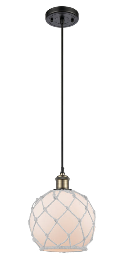 Ballston Mini Pendant Antique Brass 8 Inch