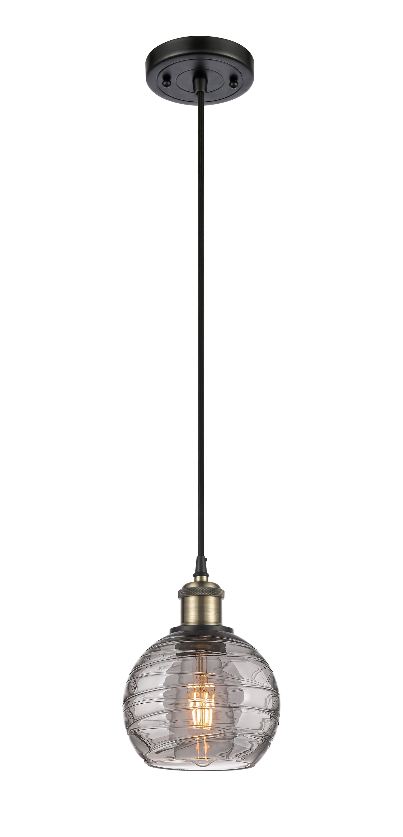 Ballston Mini Pendant Antique Brass Finish