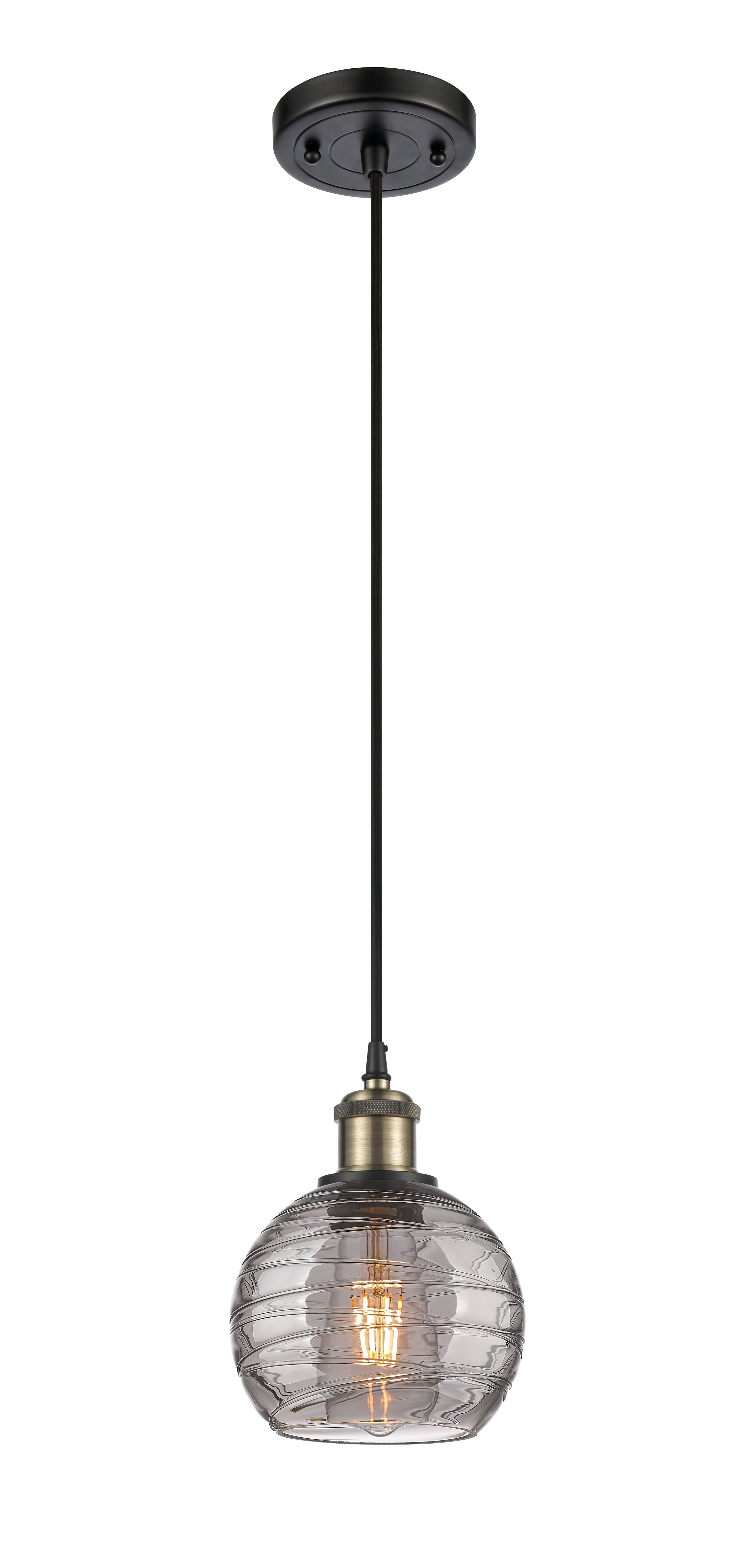 Ballston Mini Pendant Antique Brass Finish