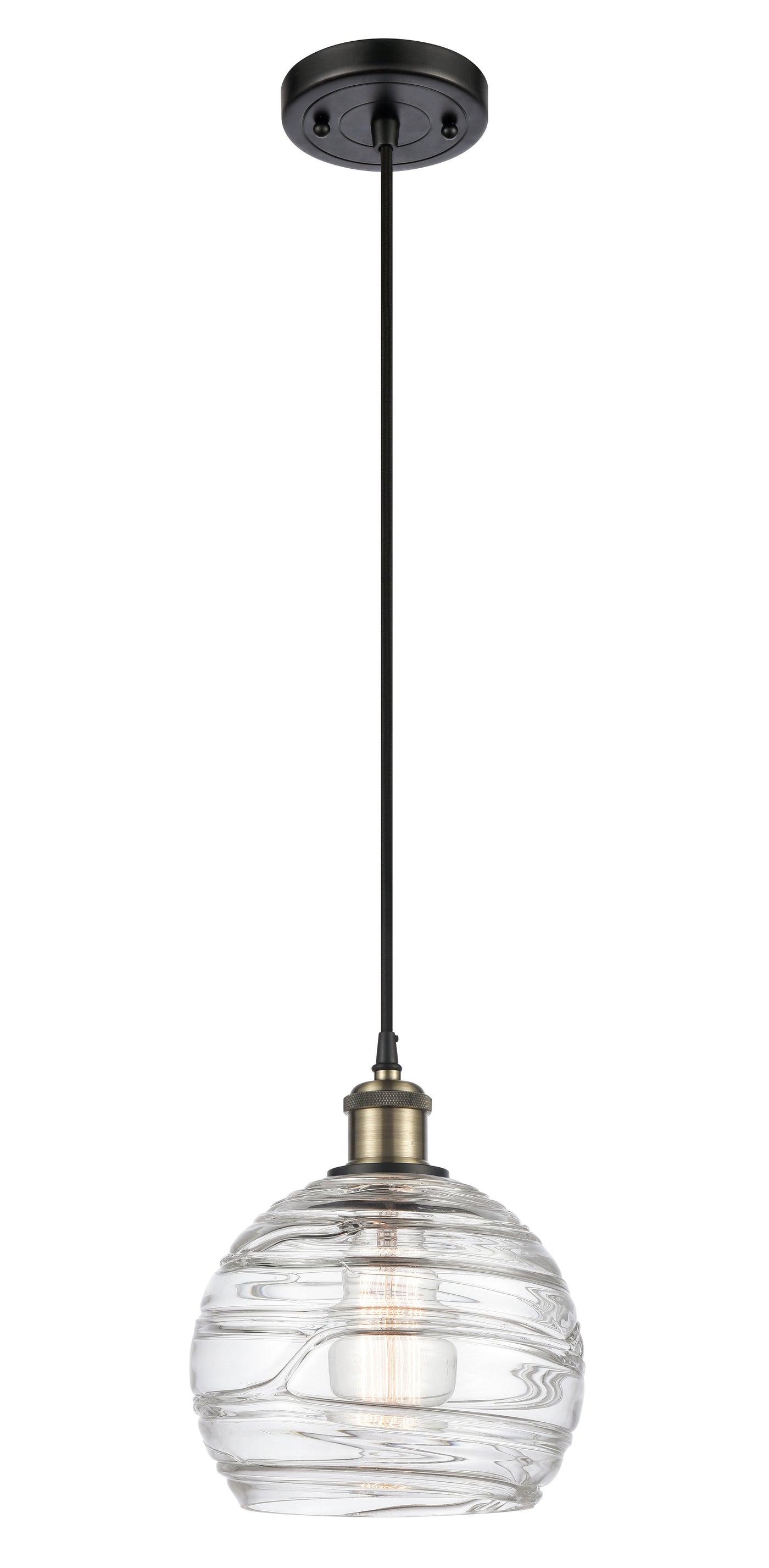 Ballston Mini Pendant Antique Brass Finish