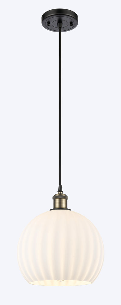 Ballston Mini Pendant Antique Brass 10 Inch