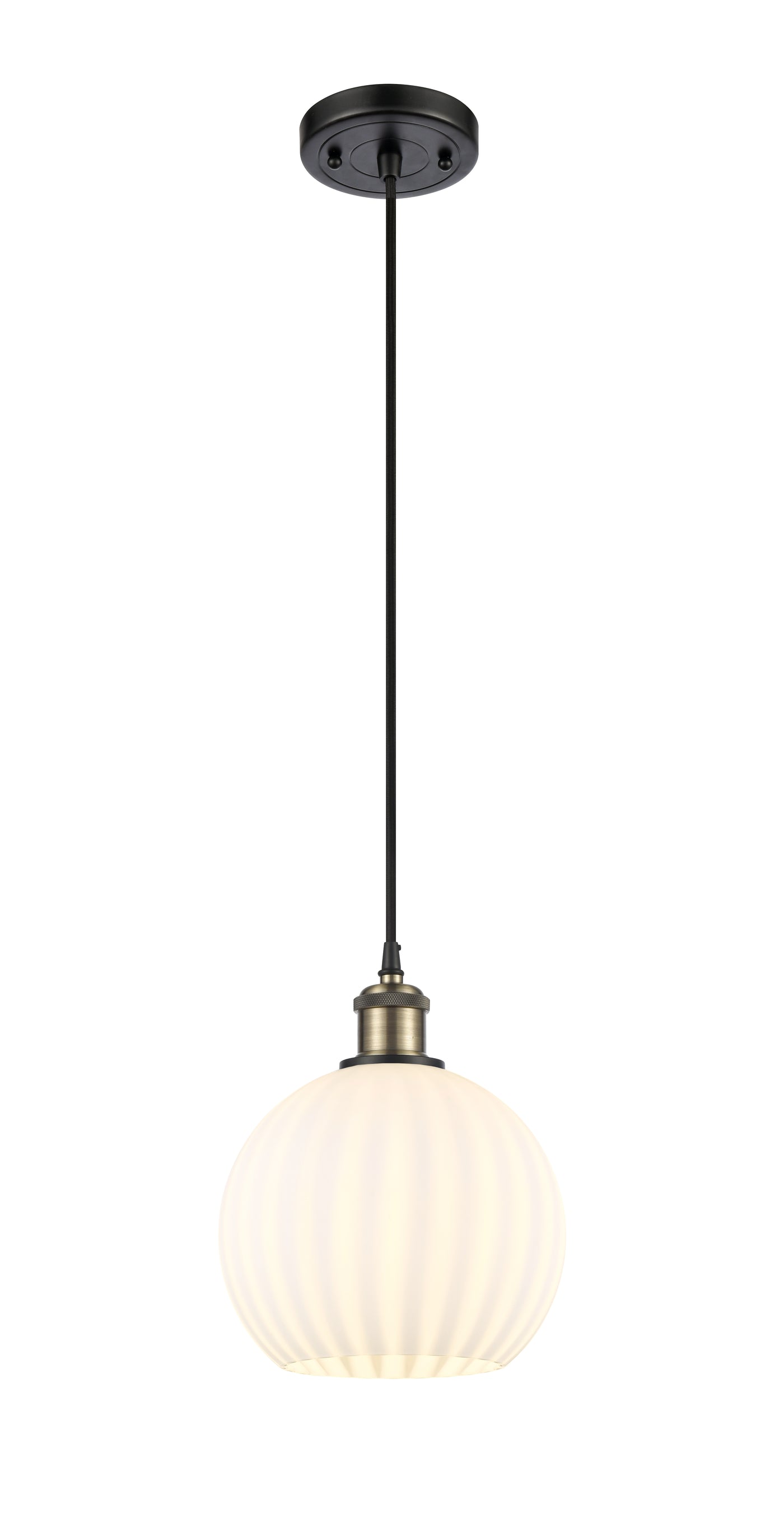 Ballston Mini Pendant Antique Brass 8 Inch