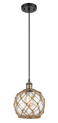 Ballston Mini Pendant Antique Brass 8 Inch