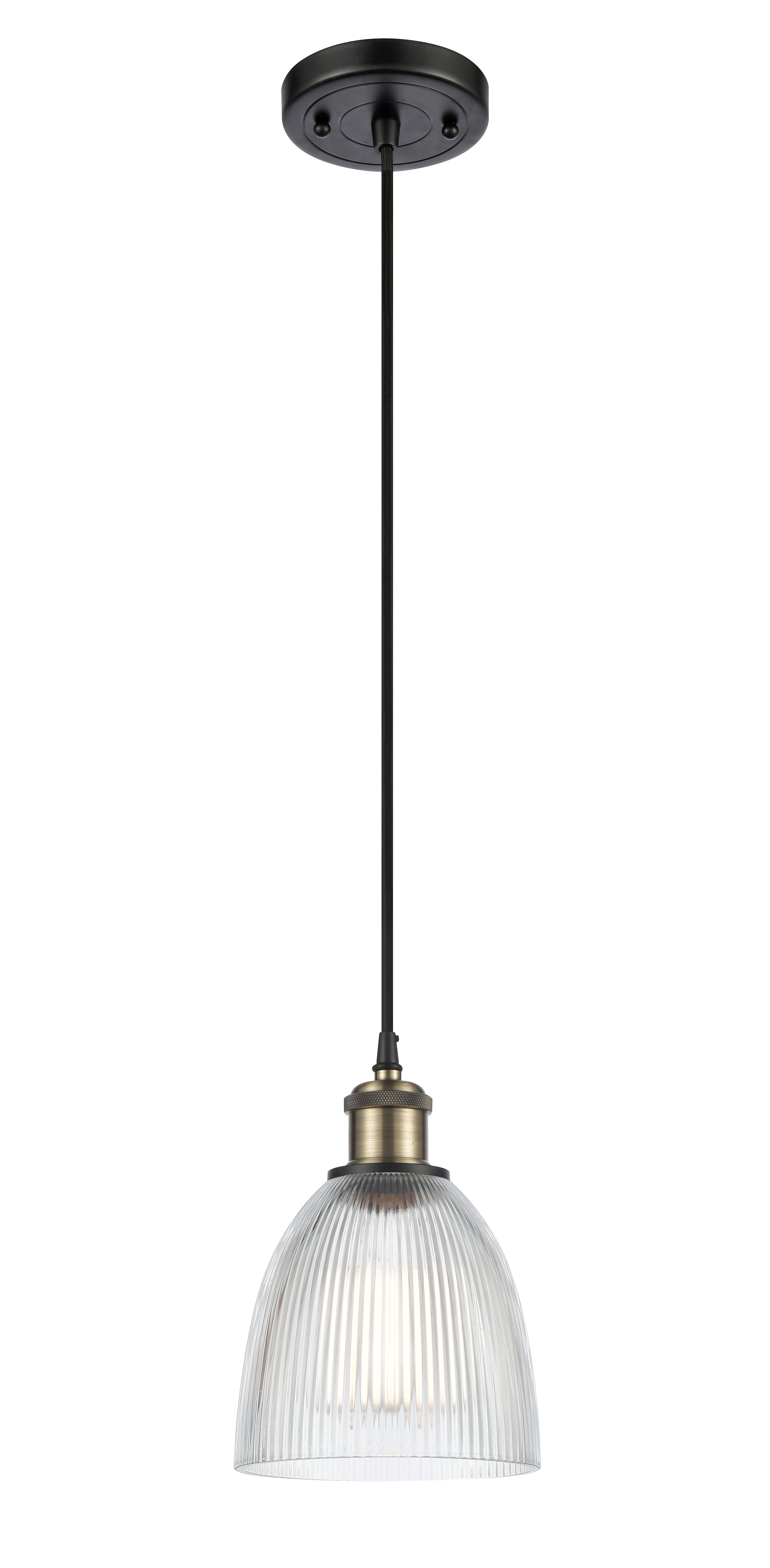 Ballston Mini Pendant Antique Brass Finish