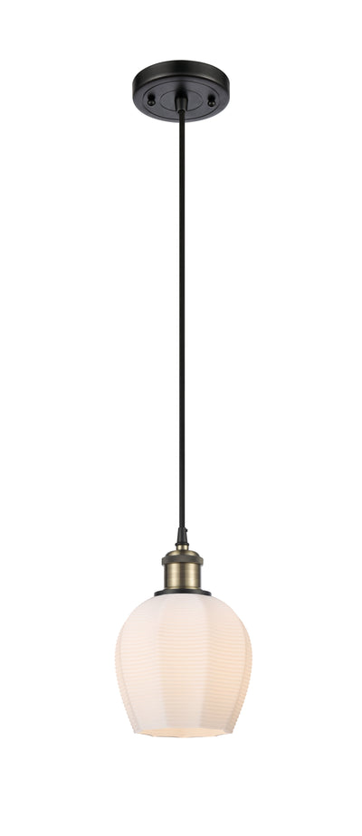 Ballston Mini Pendant Antique Brass Finish