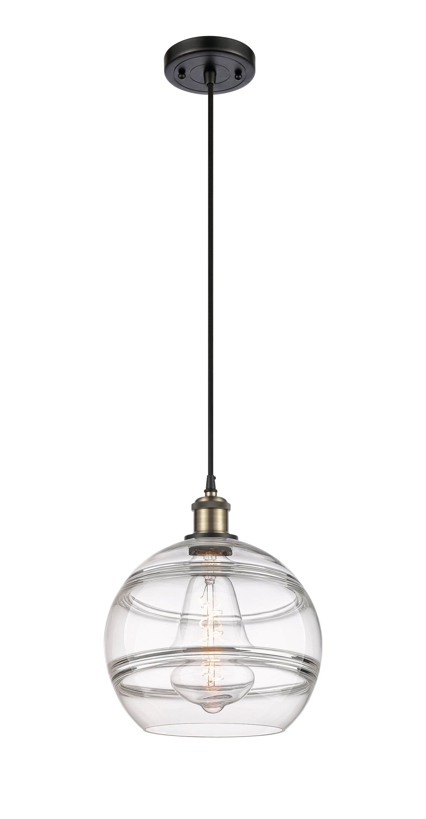 Ballston Mini Pendant Antique Brass Finish
