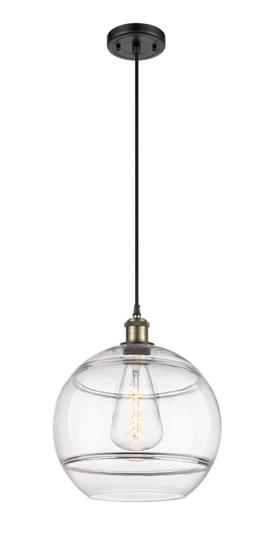 Ballston Mini Pendant Antique Brass Glass
