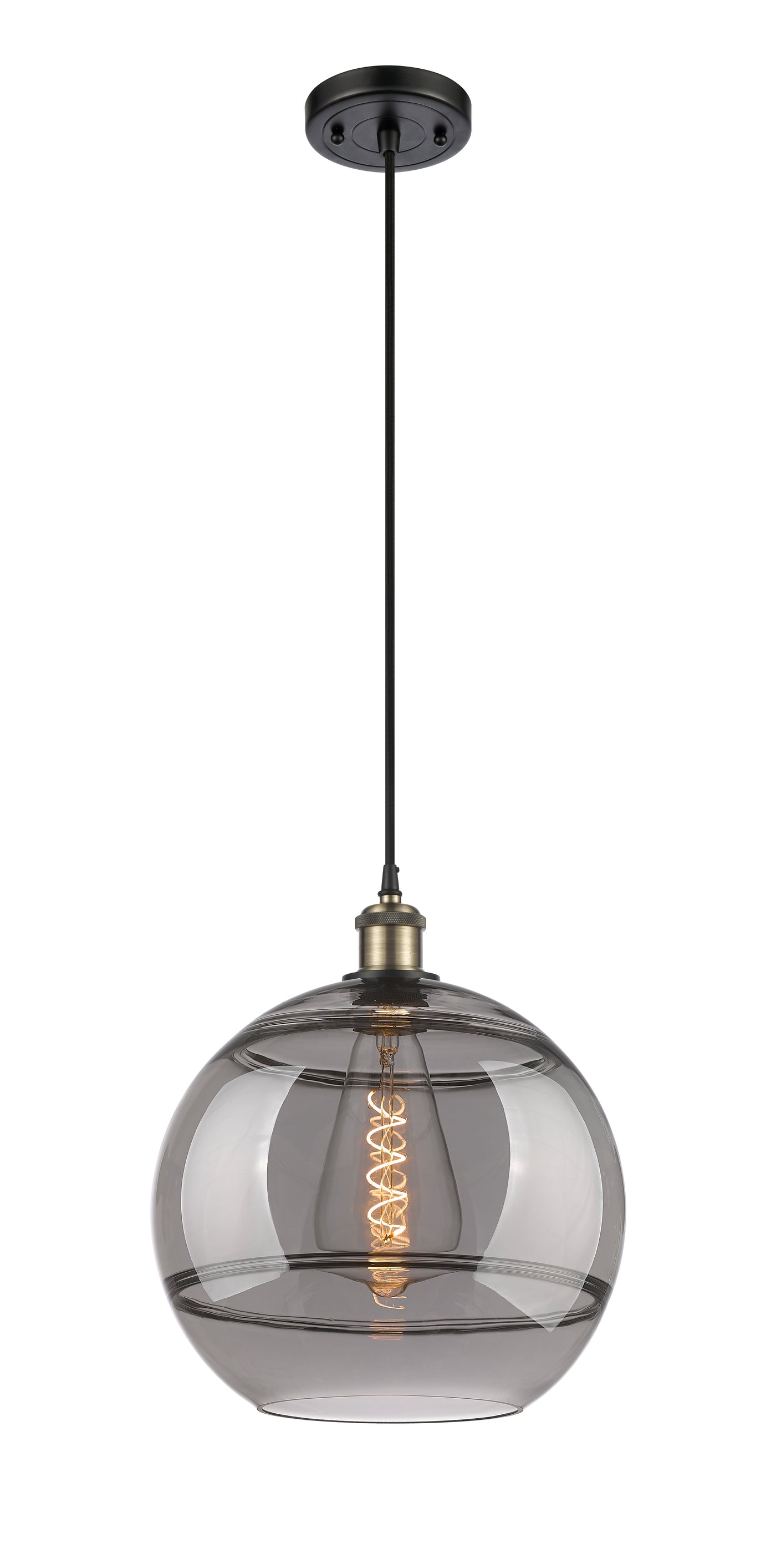 Ballston Mini Pendant Antique Brass Glass