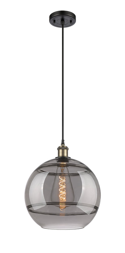 Ballston Mini Pendant Antique Brass Glass
