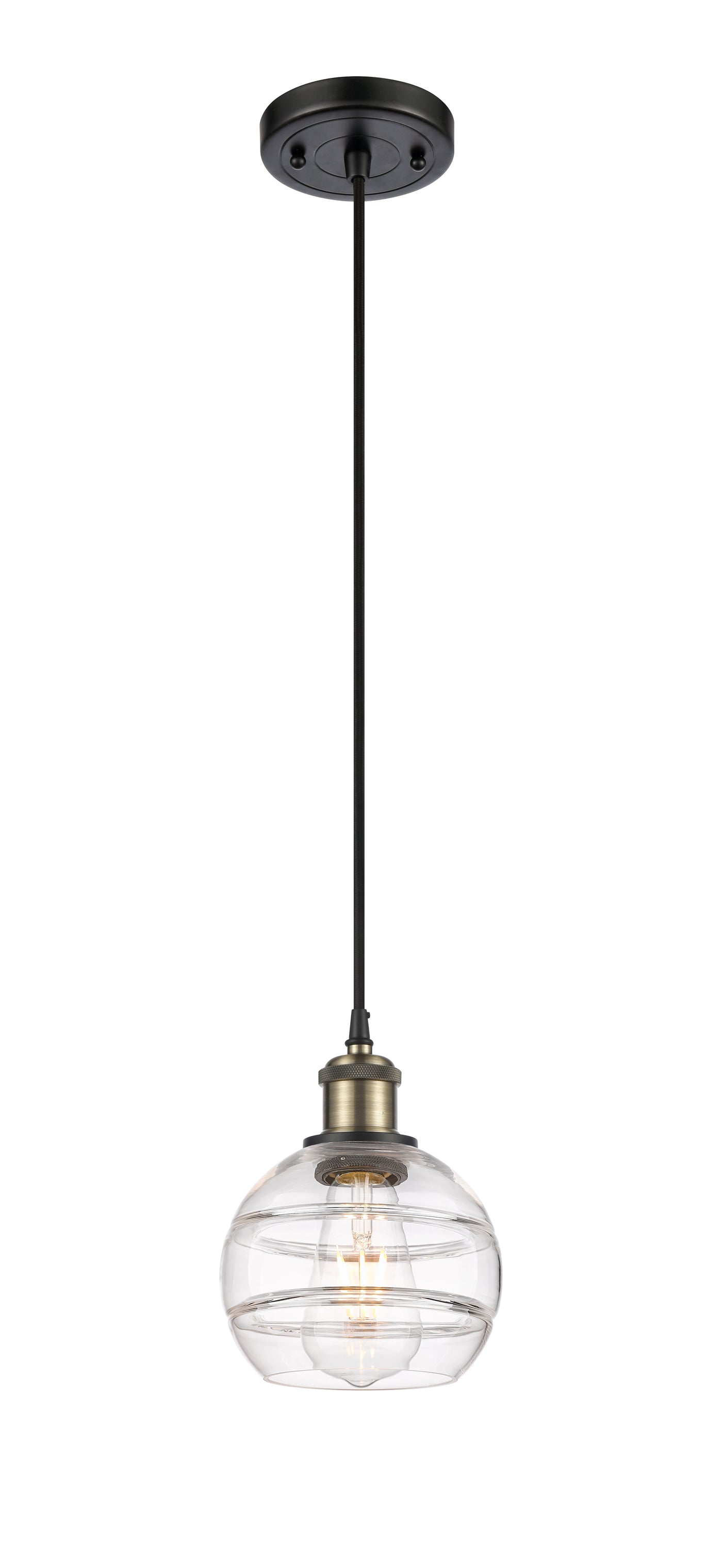 Ballston Mini Pendant Antique Brass Finish