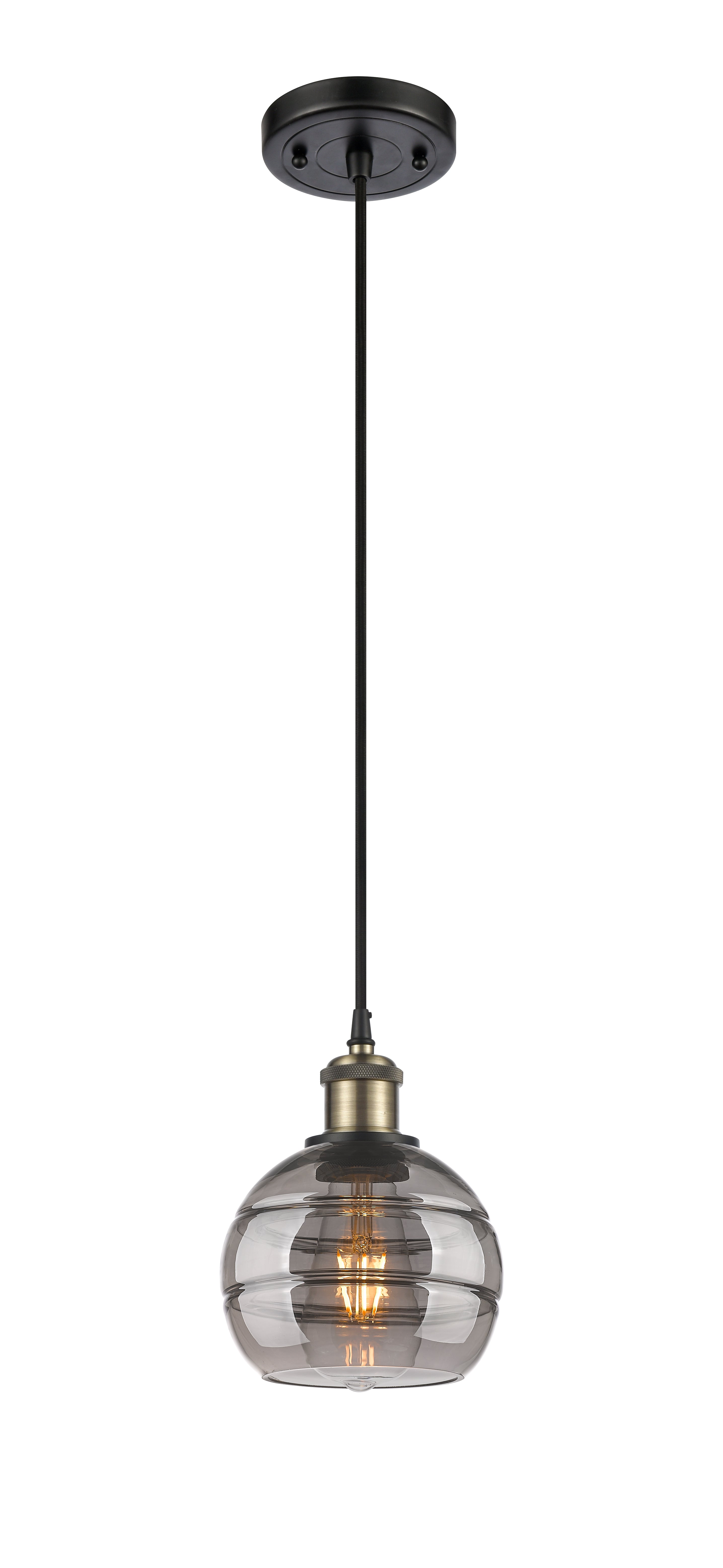 Ballston Mini Pendant Antique Brass Finish