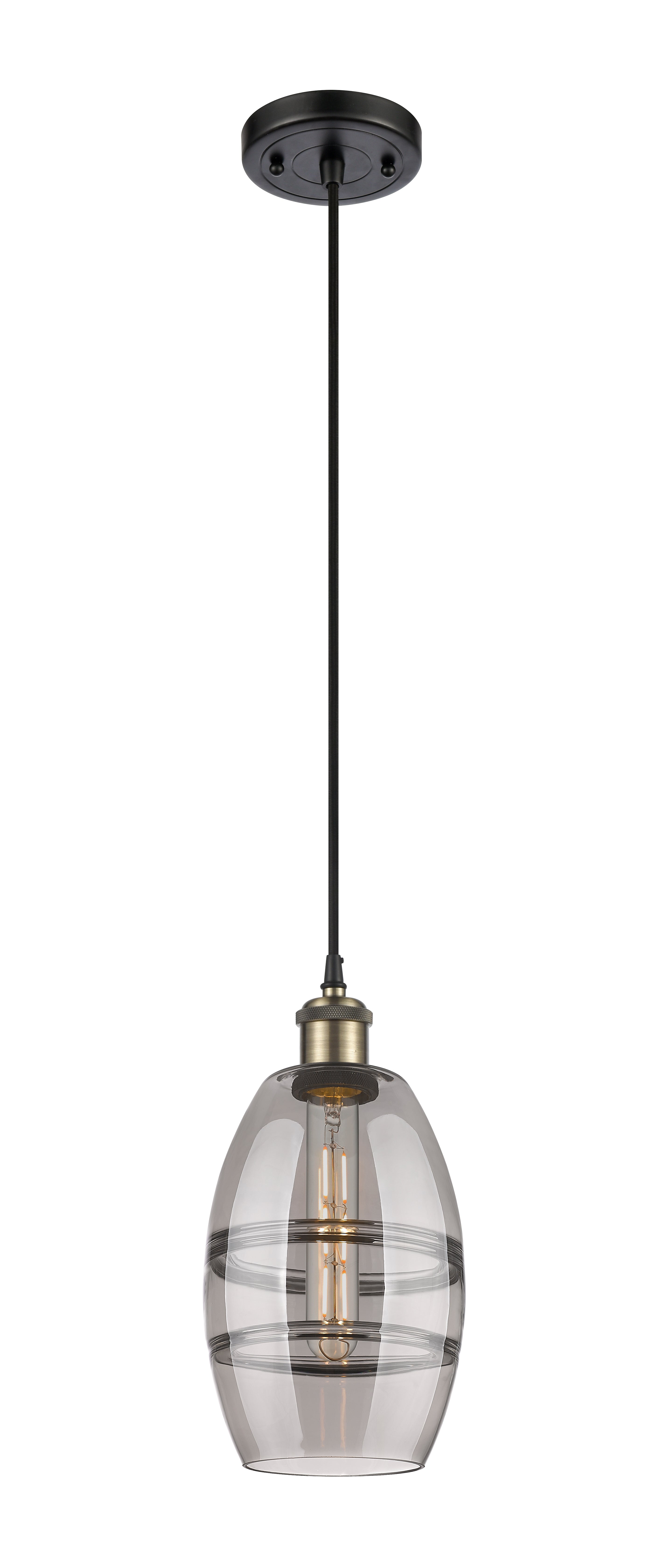 Ballston Mini Pendant Antique Brass Finish