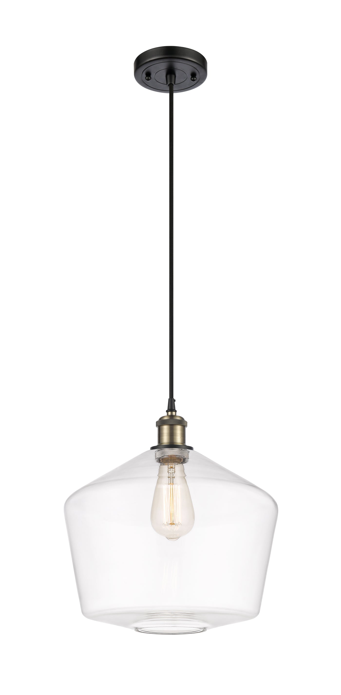 Ballston Mini Pendant Antique Brass 12 Inch