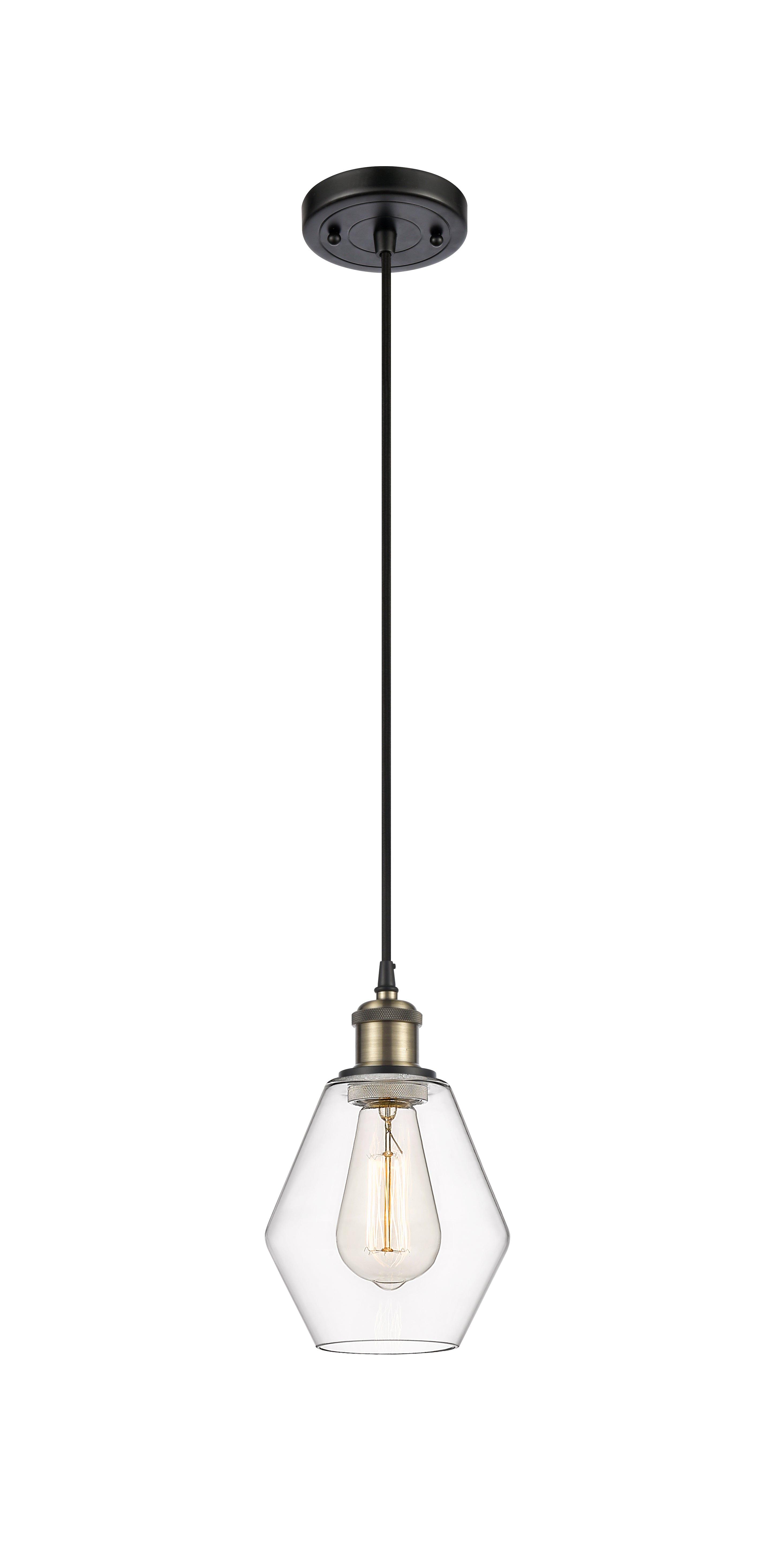 Ballston Mini Pendant Antique Brass Finish