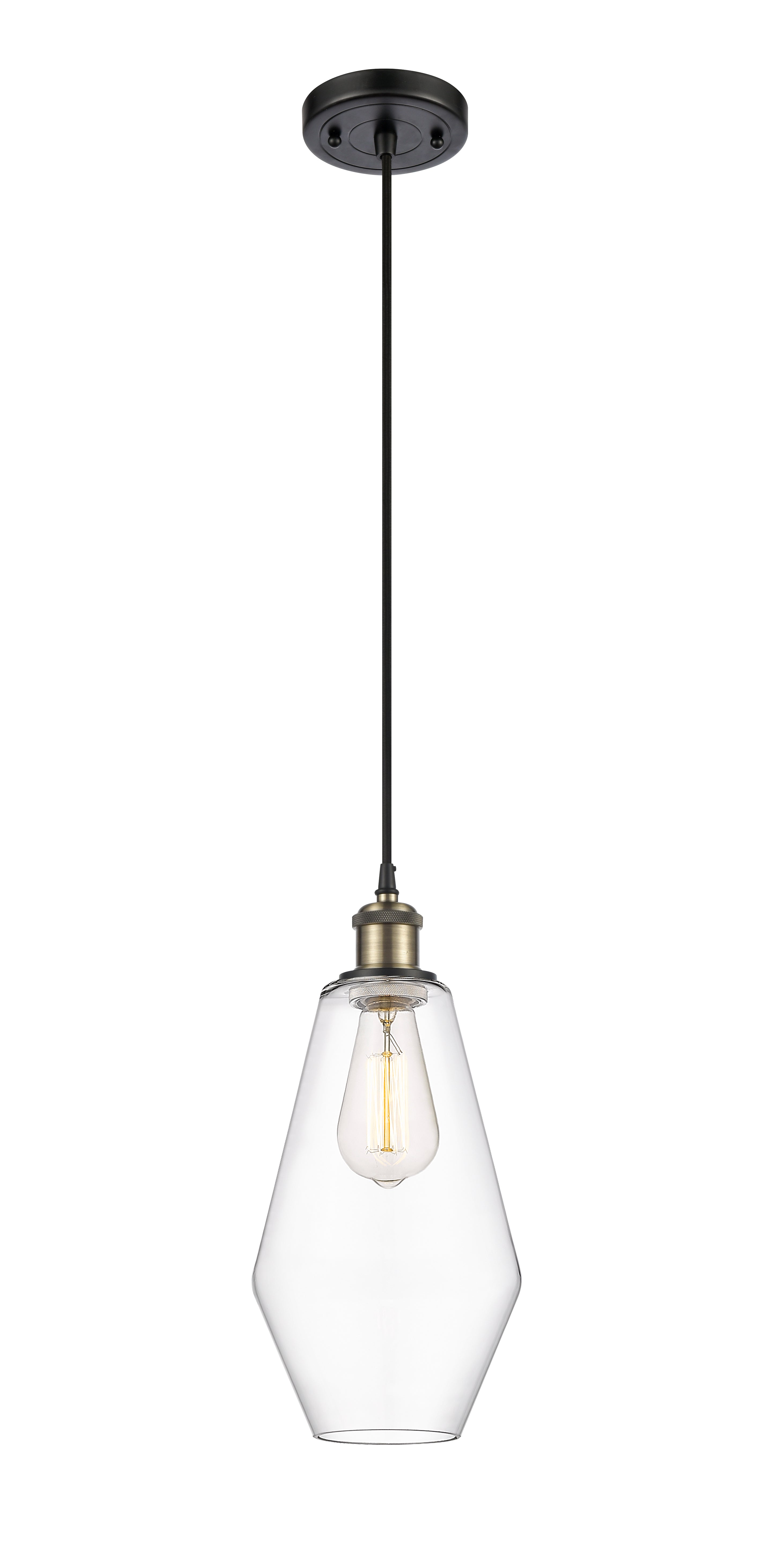 Ballston Mini Pendant Antique Brass Finish