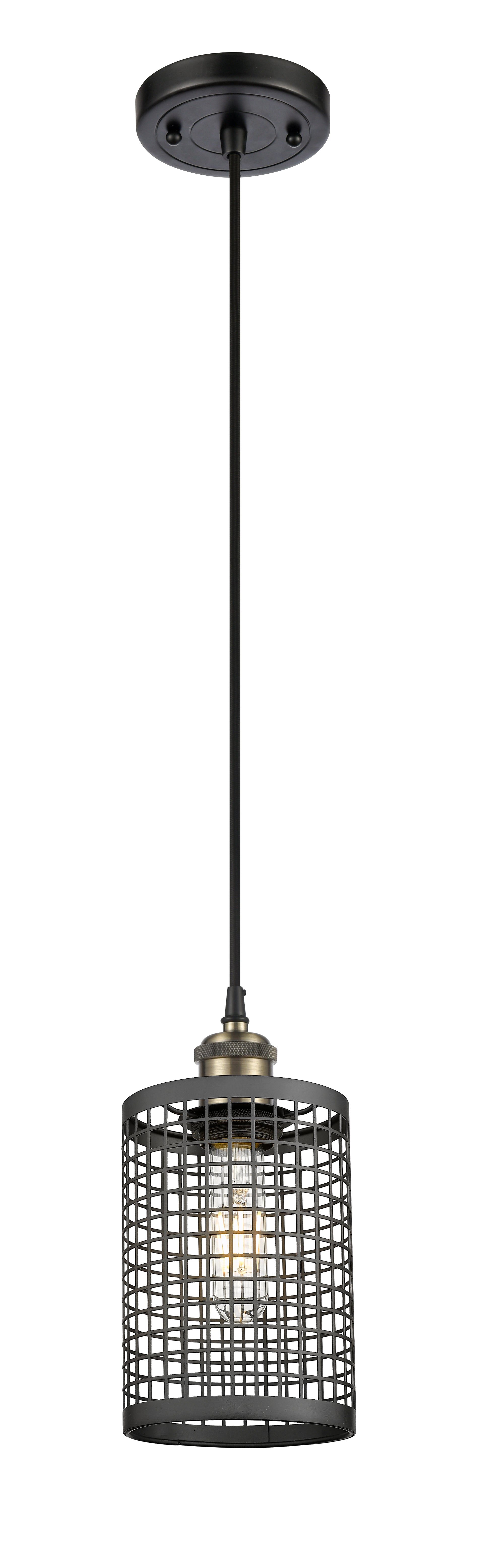 Ballston Mini Pendant Antique Brass Finish