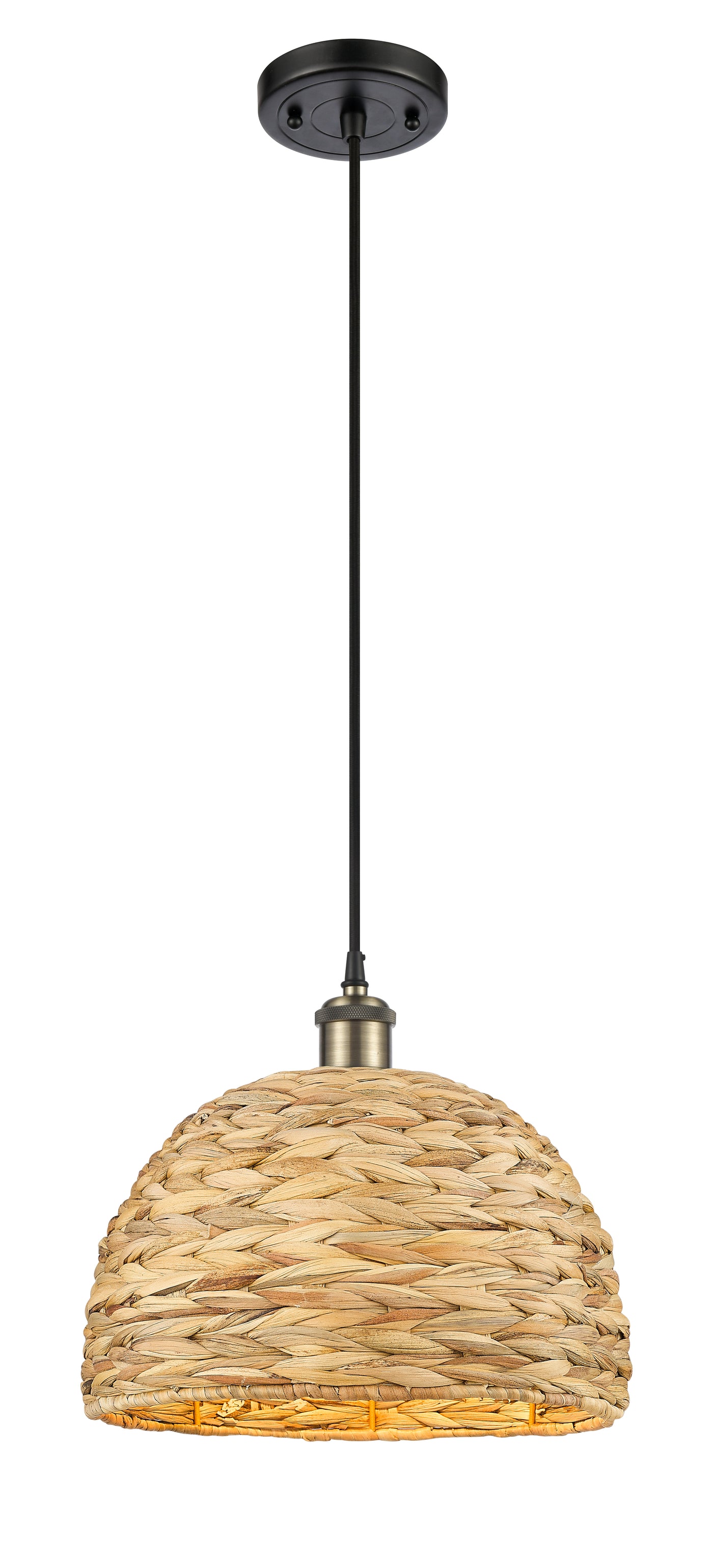 Ballston Mini Pendant Antique Brass 12 Inch