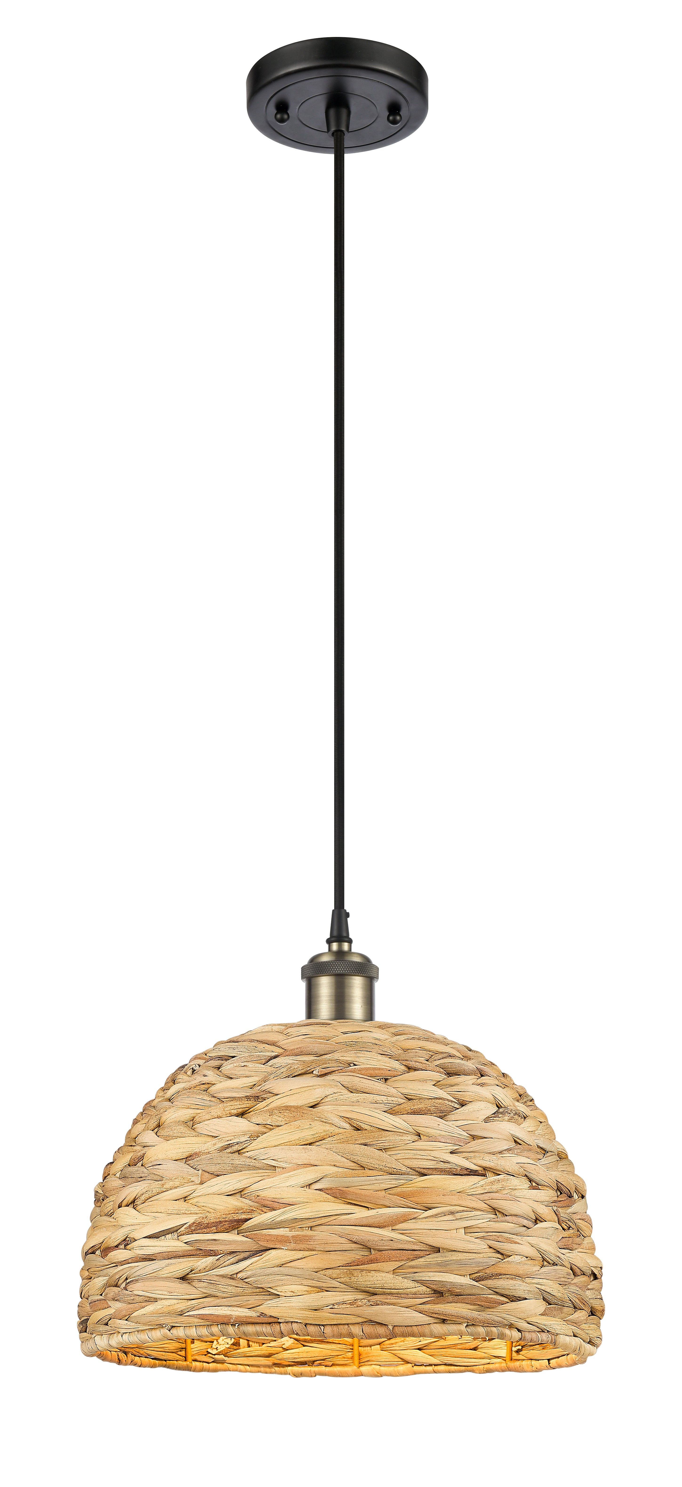 Ballston Mini Pendant Antique Brass 12 Inch