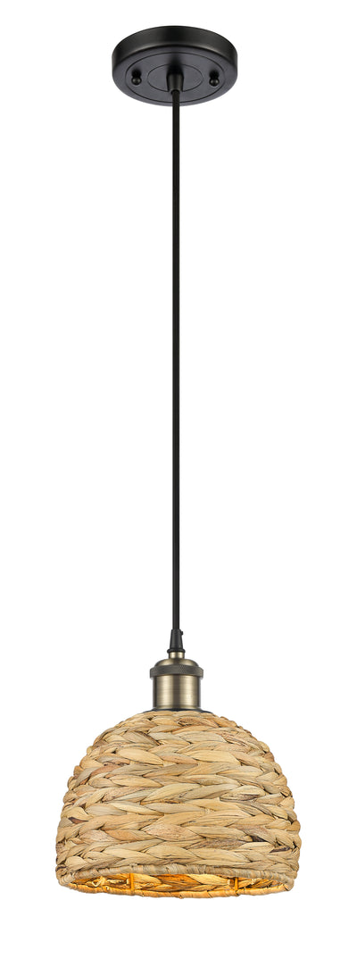 Ballston Mini Pendant Antique Brass Woven