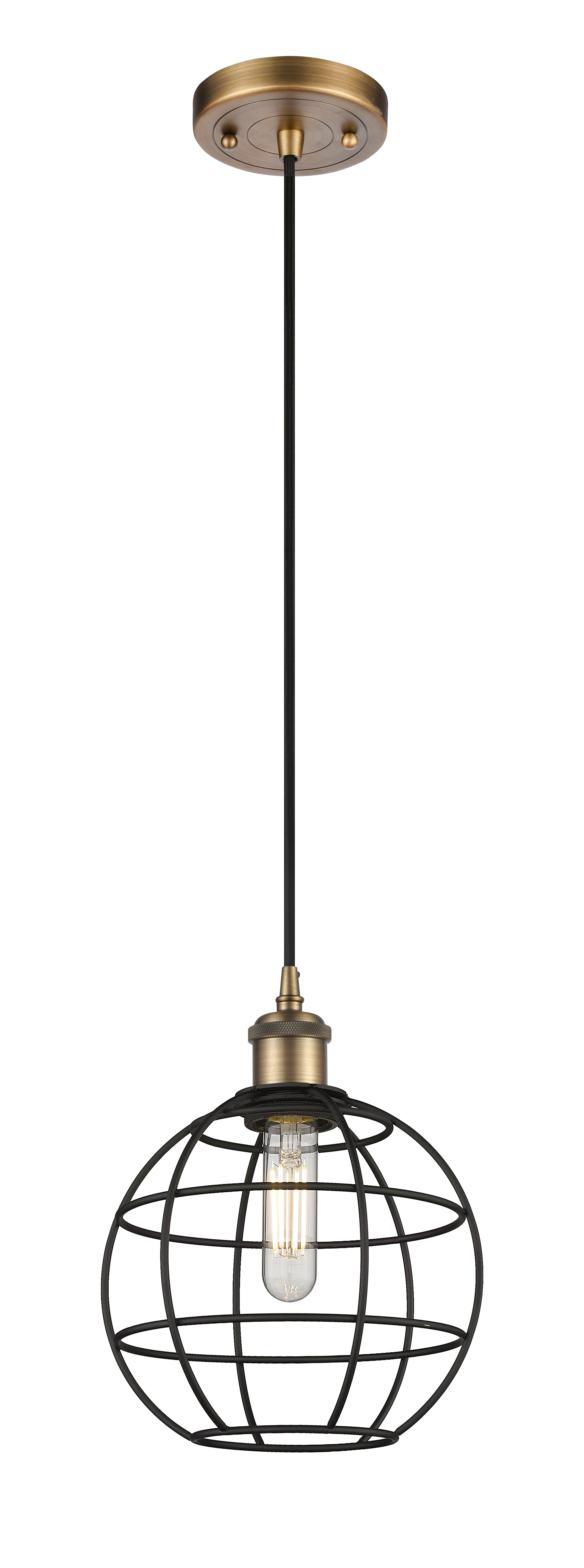 Ballston Mini Pendant Antique Brass Dimmable