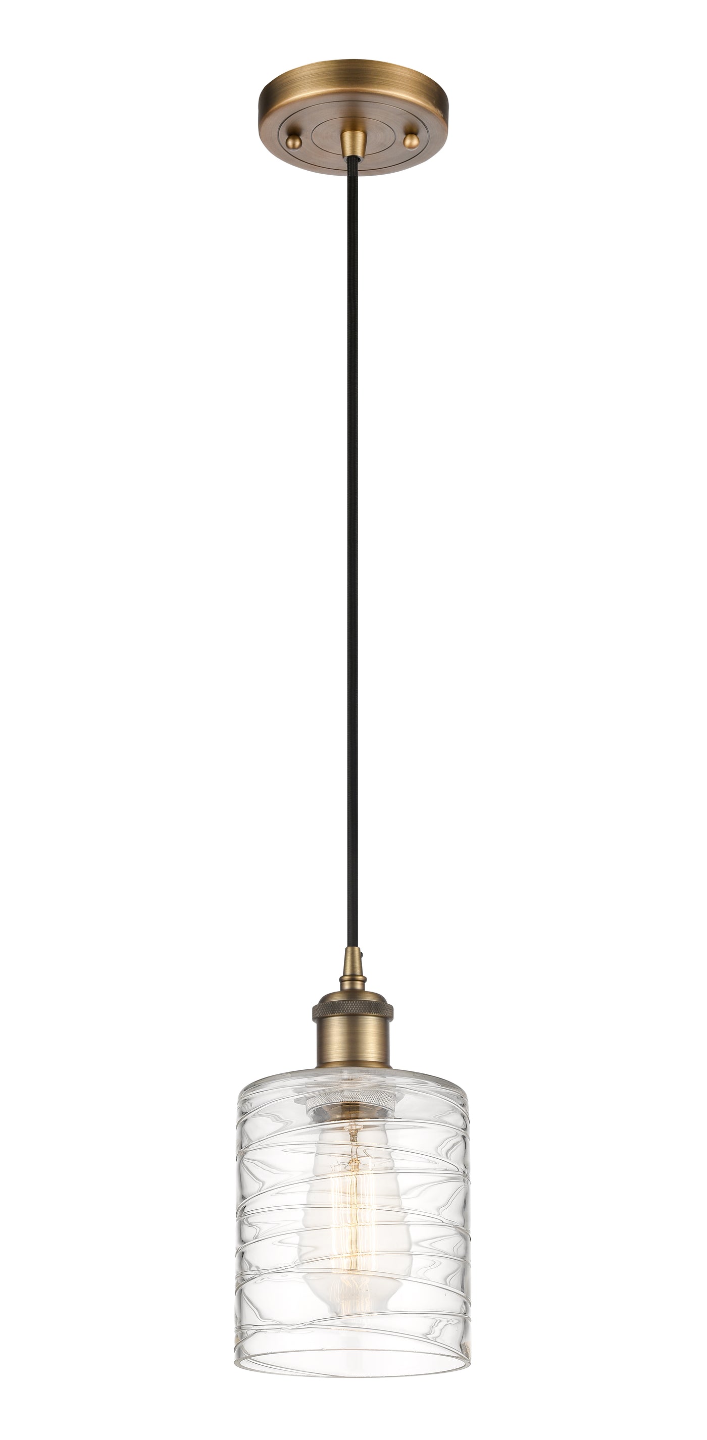 Ballston Mini Pendant Antique Brass Finish