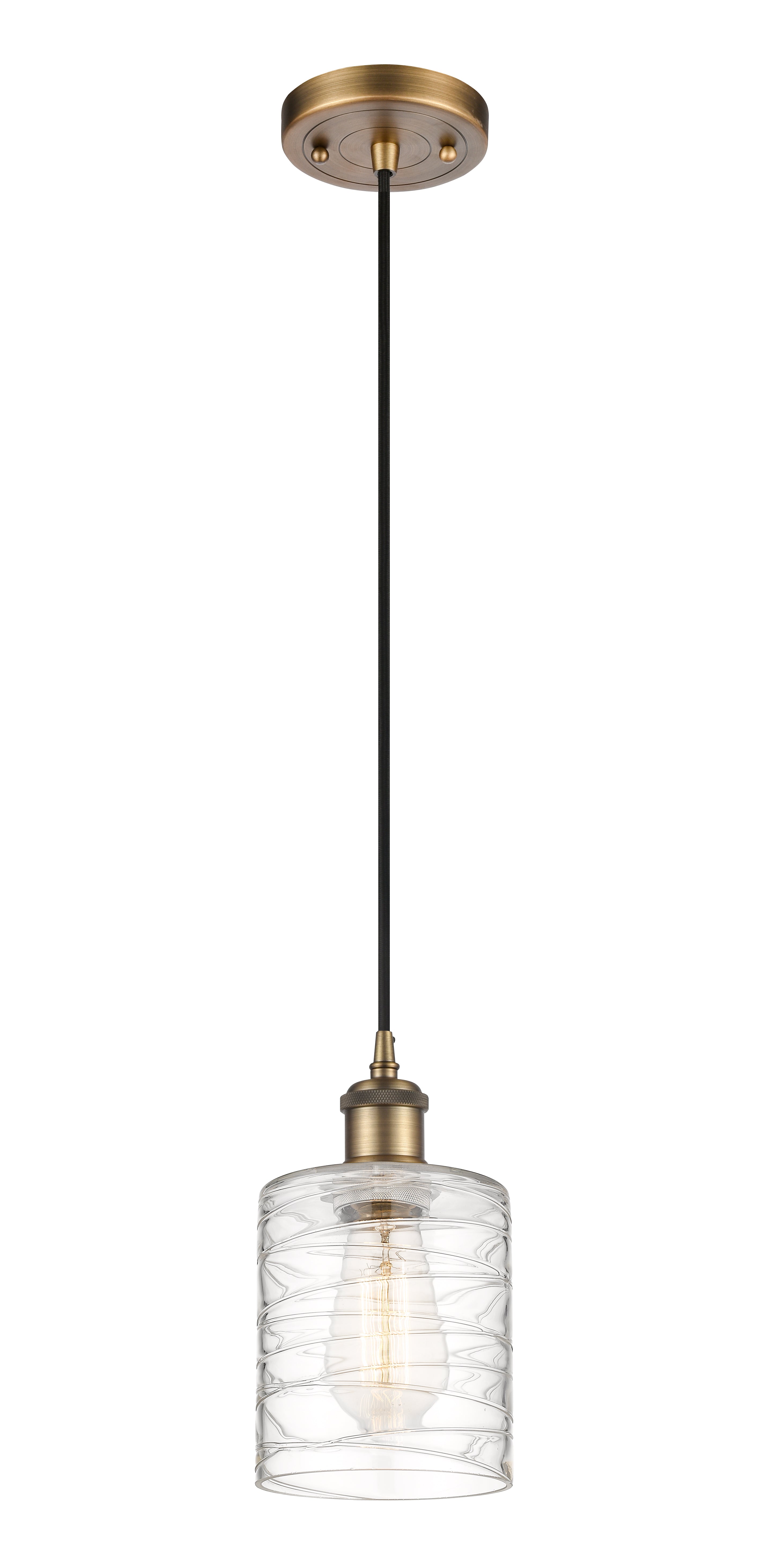 Ballston Mini Pendant Antique Brass Finish