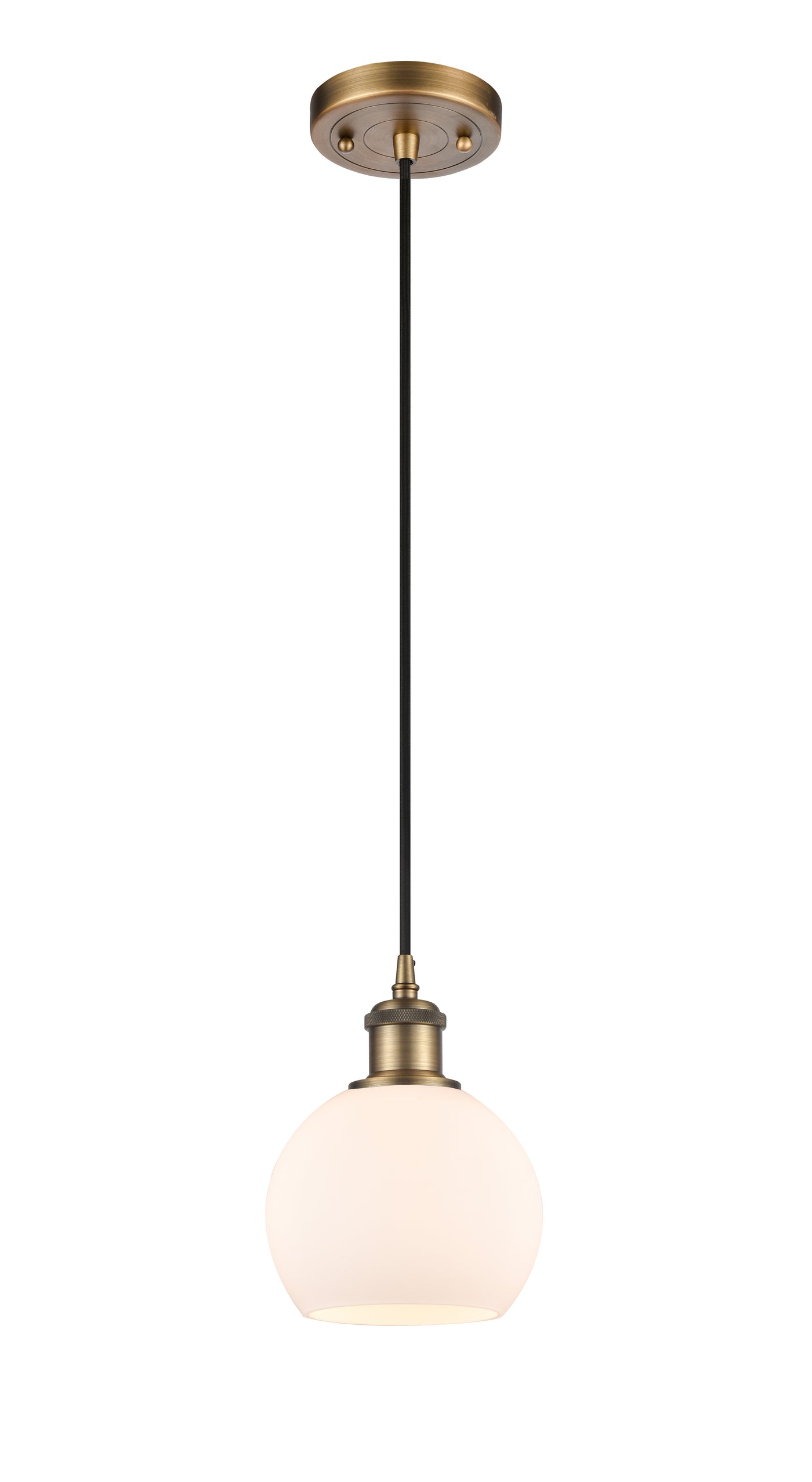 Ballston Mini Pendant Antique Brass Finish